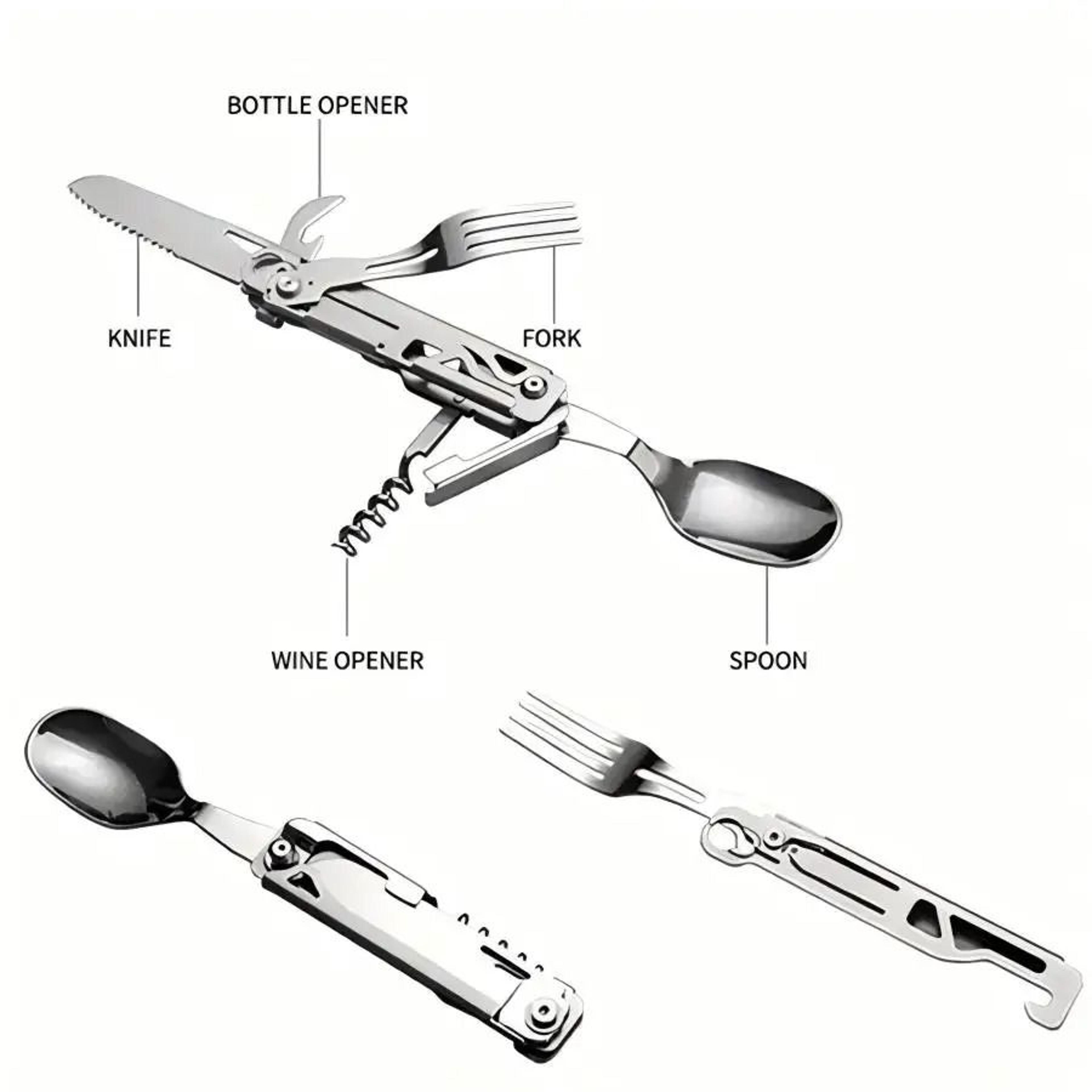 6In1 Multifunctional Tactical Camping Cutlery Set 1