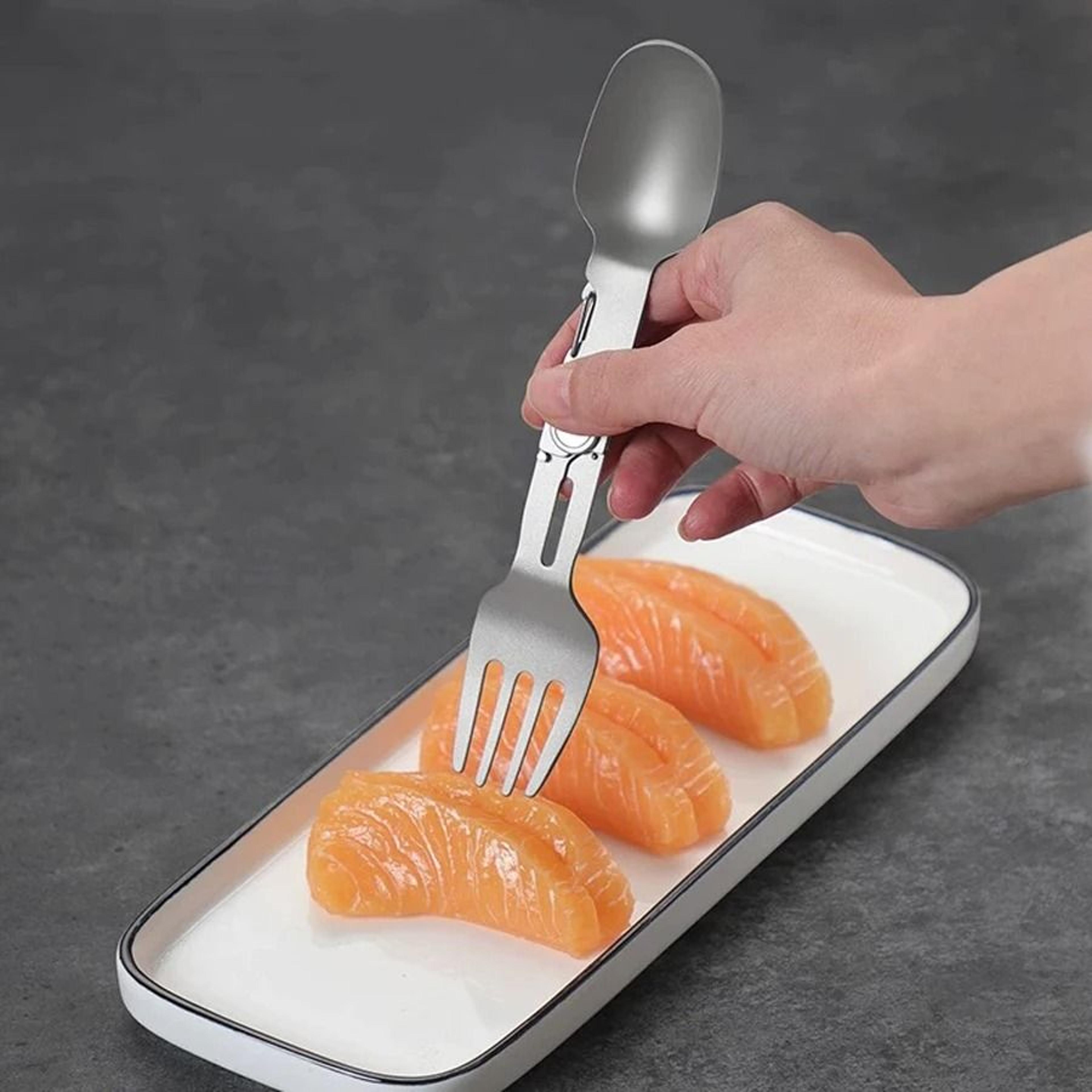 HighPerformance Pure Titanium Folding Tableware Combo 4