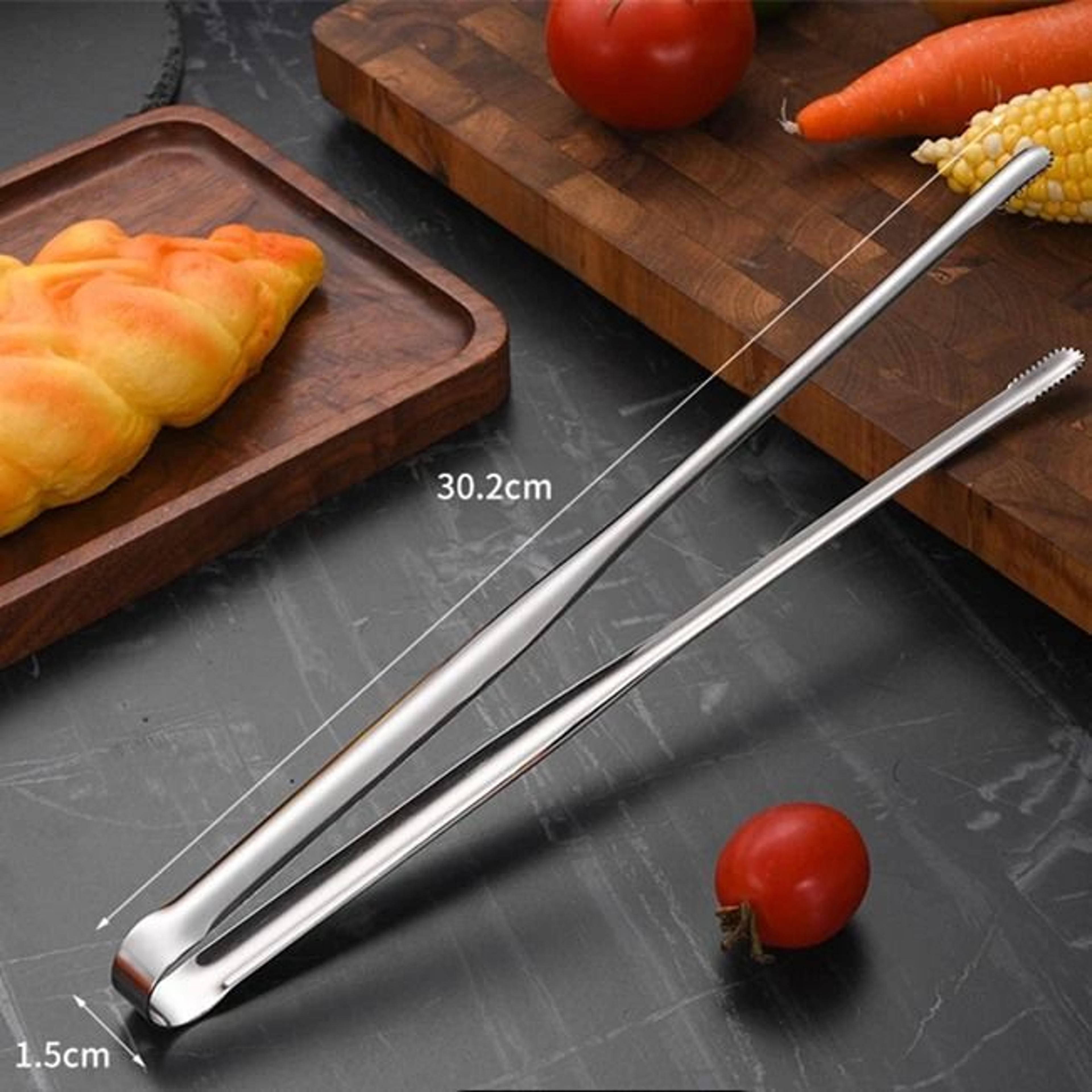Stainless Steel Grill  BBQ Food Tongs 8