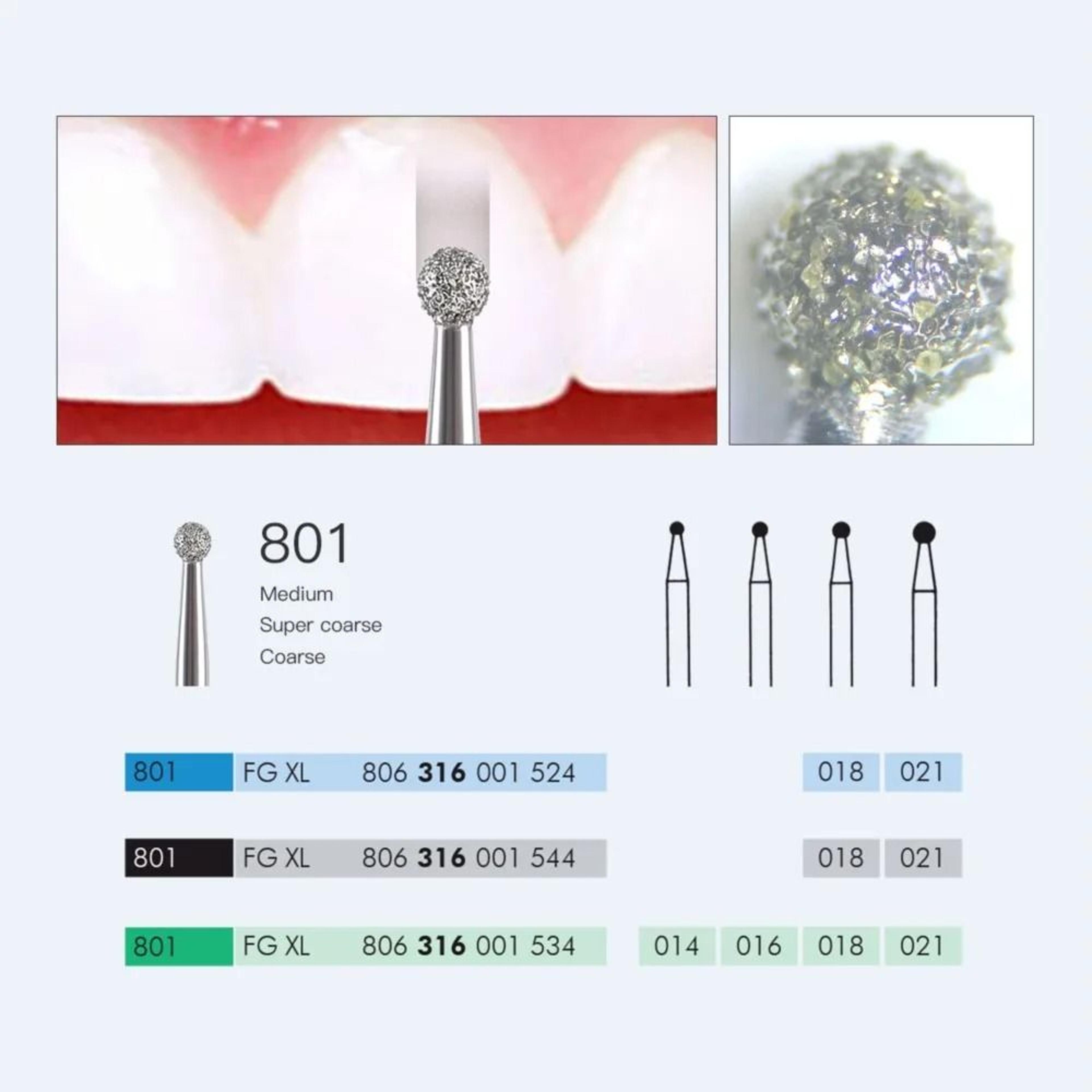 AZDENT Dental Diamond Burs High Speed Drill 3