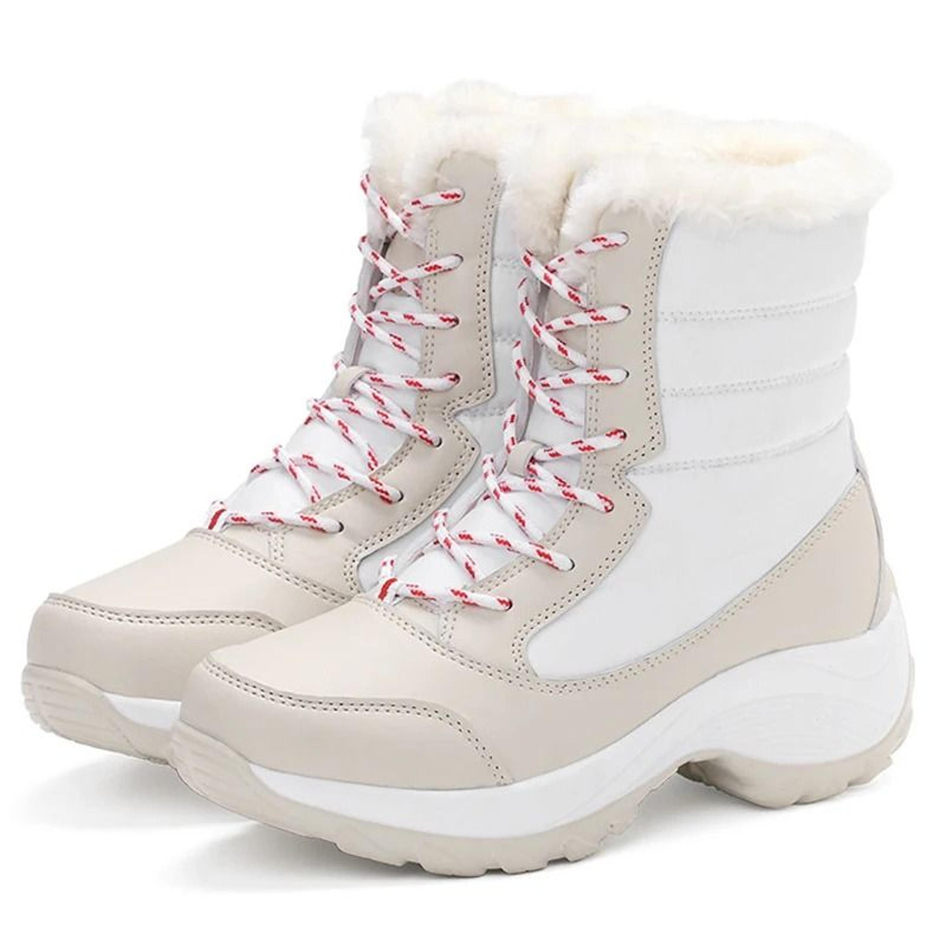 Waterproof Ankle Platform Snow Boots With Warm Fur Lining 6