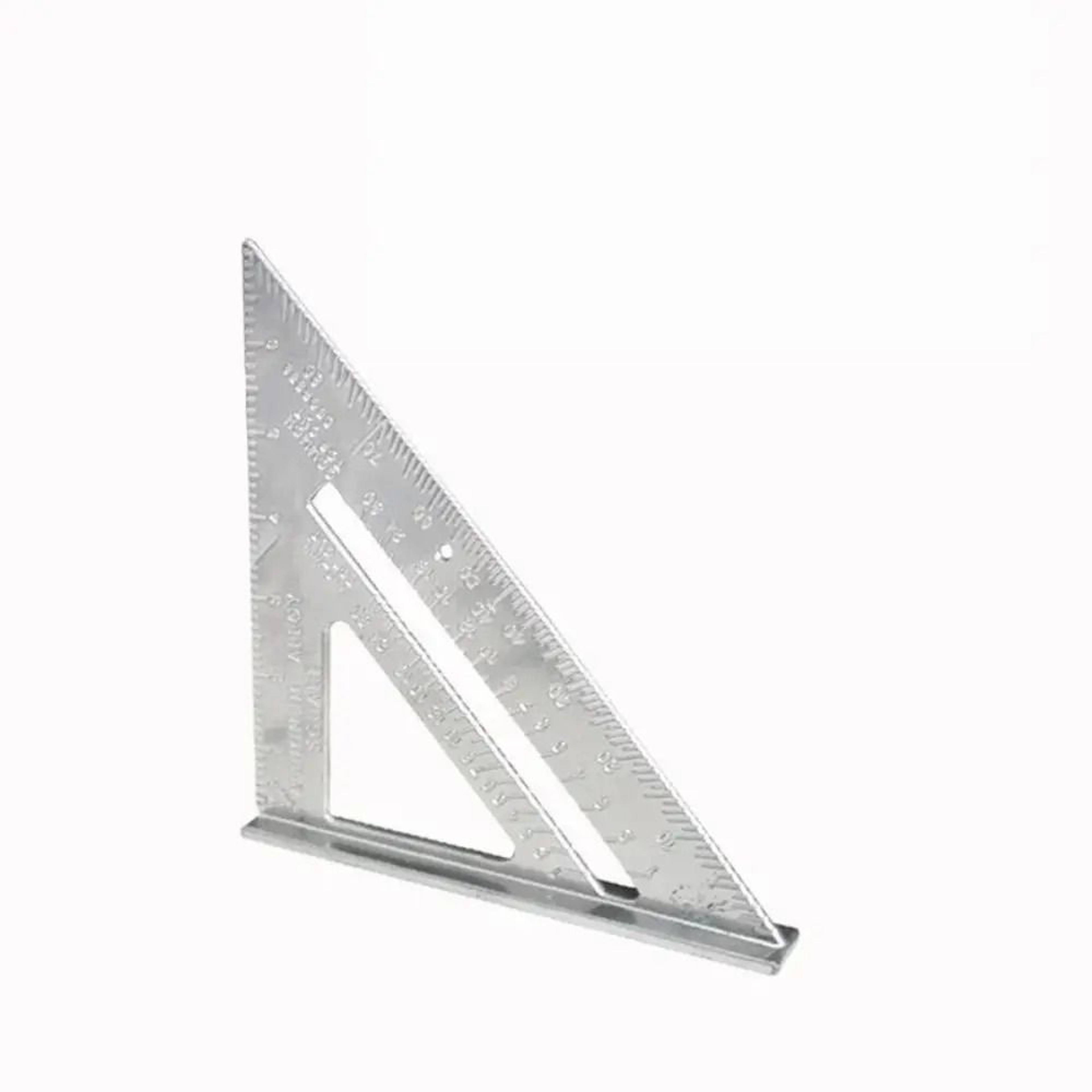 7Inch Aluminum Alloy Triangle Ruler Woodworking Tool 12