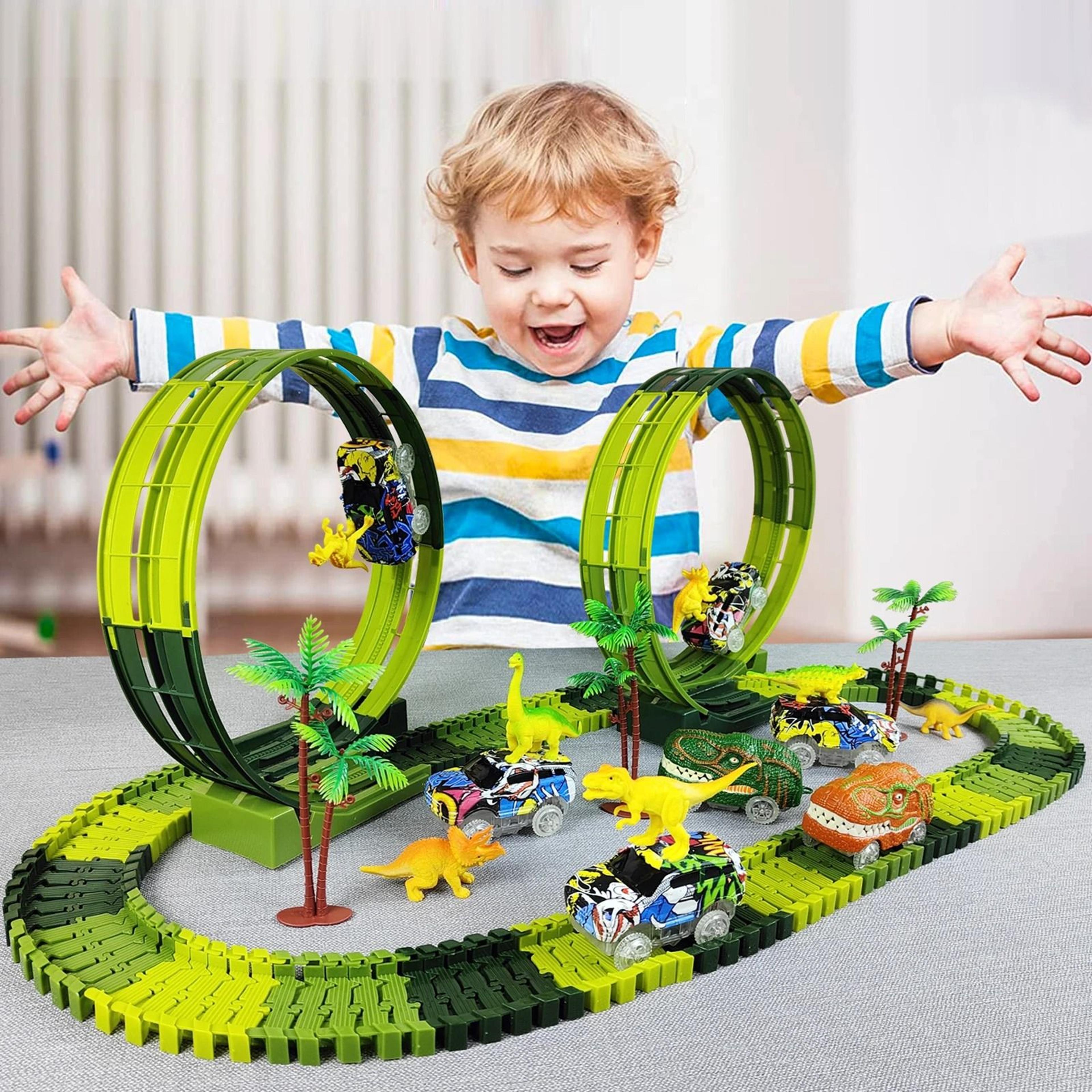 Magic Climbing Electric Dinosaur Railway Toy Set 5