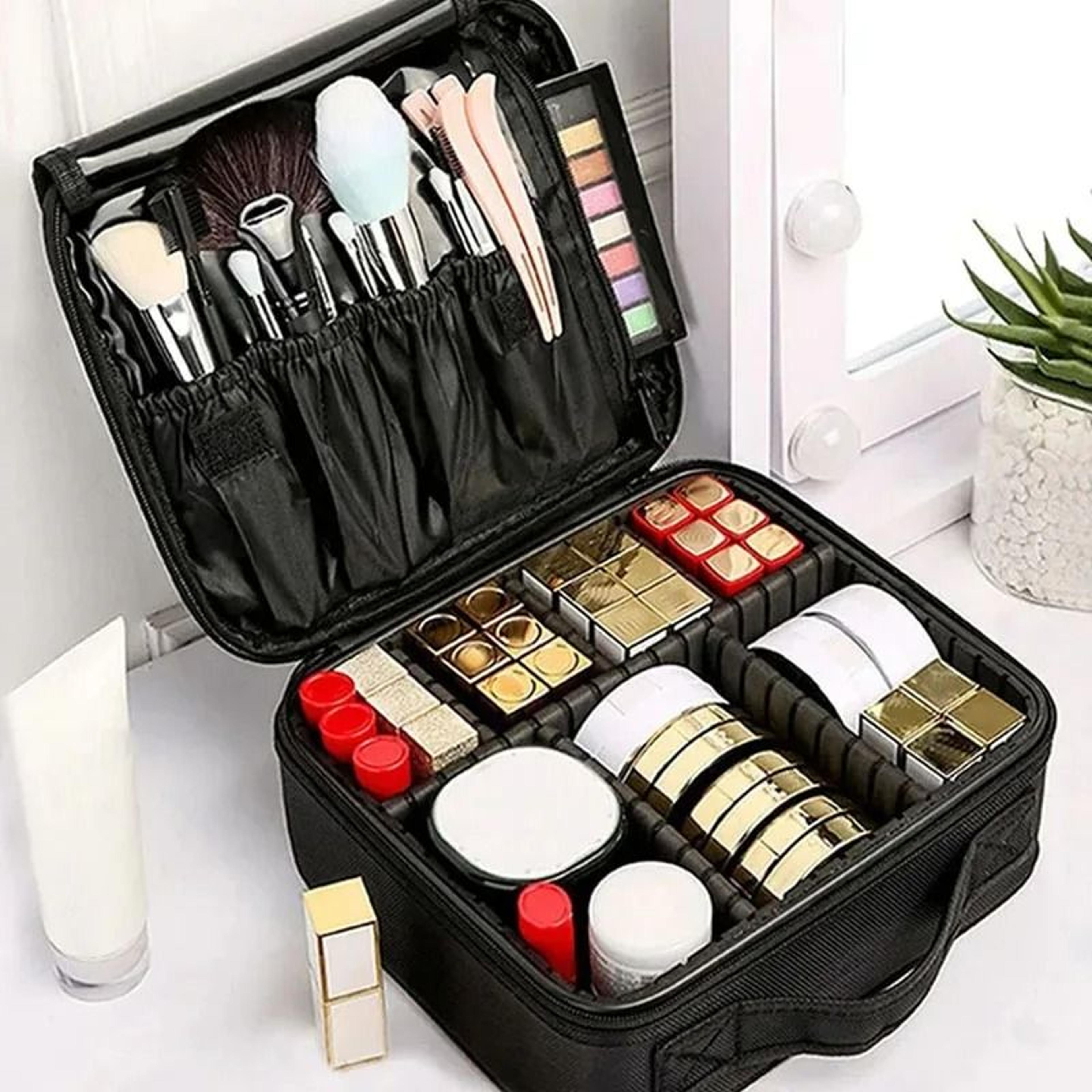 Waterproof Embroidery Beauty Brush Cosmetic Case 0