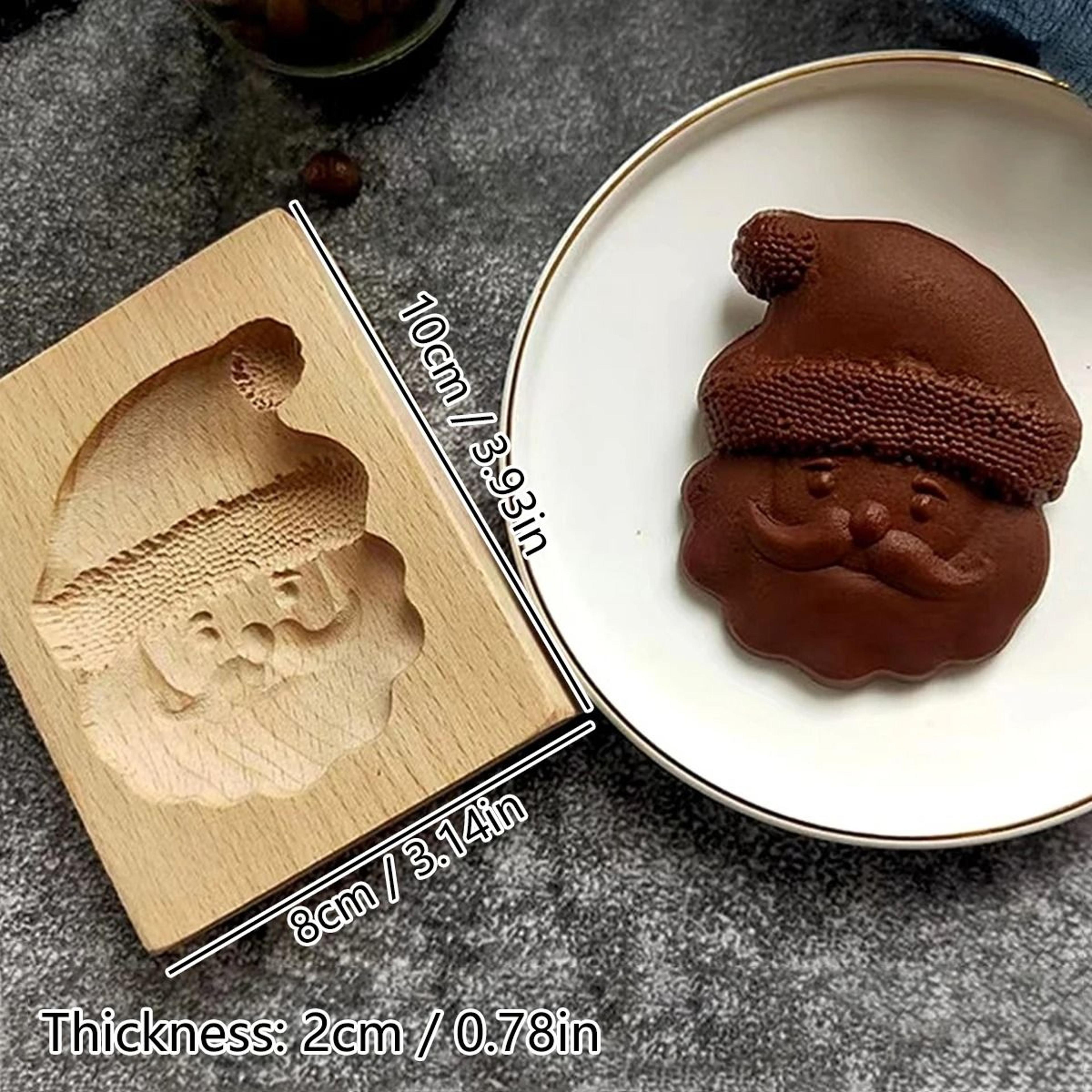 Christmas 3D Engraved Wooden Cookie Mold 15