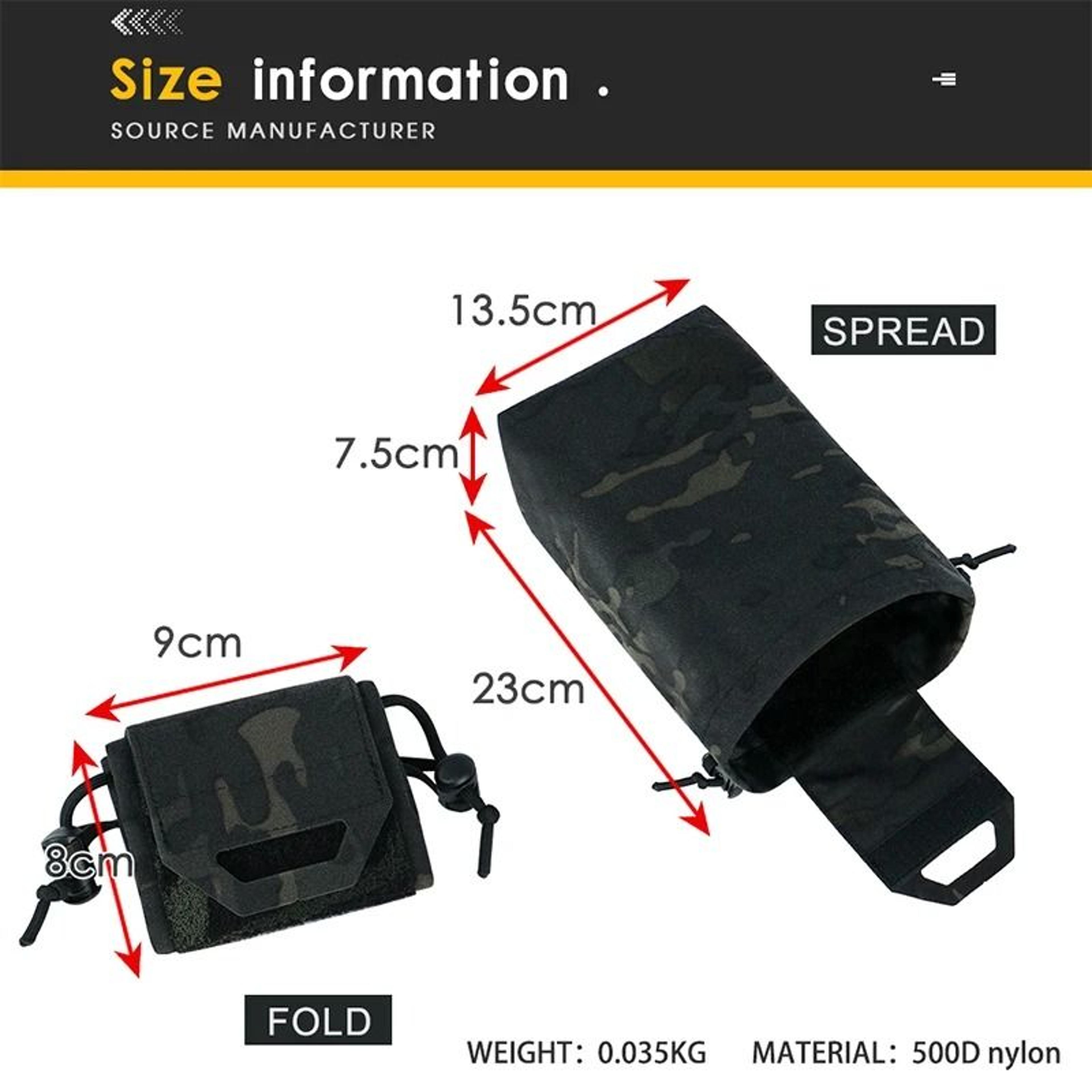 Molle Mini Folding Dump  Recycling Pouch 4