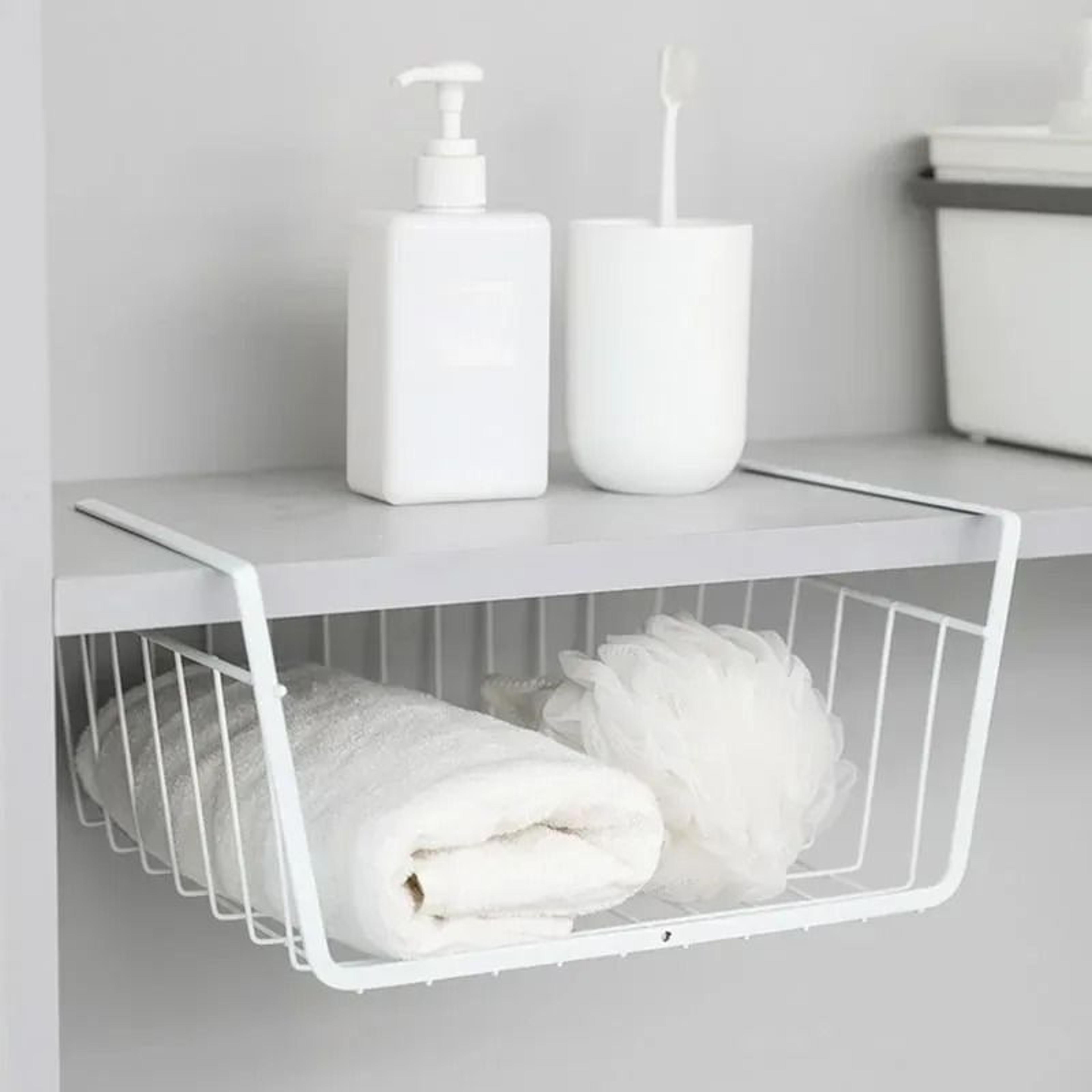 MultiFunctional UnderShelf Hanging Wire Basket 4