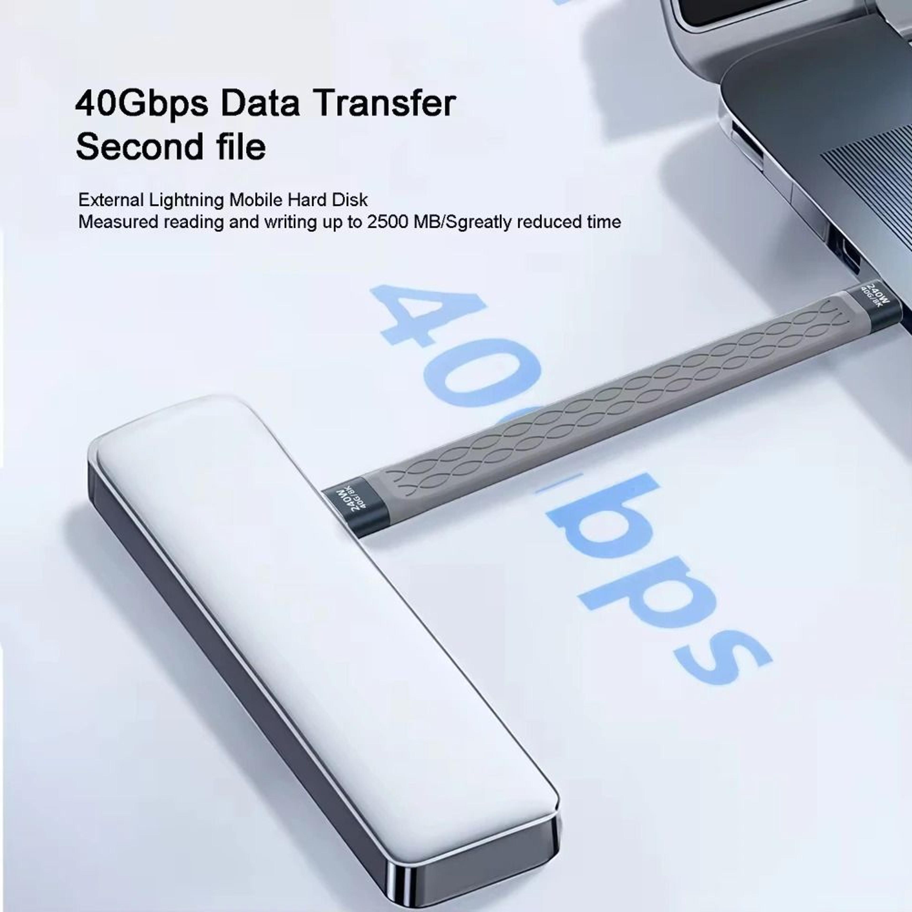 NNBILI 240W 40Gbps Short USBC To USBC Cable 2