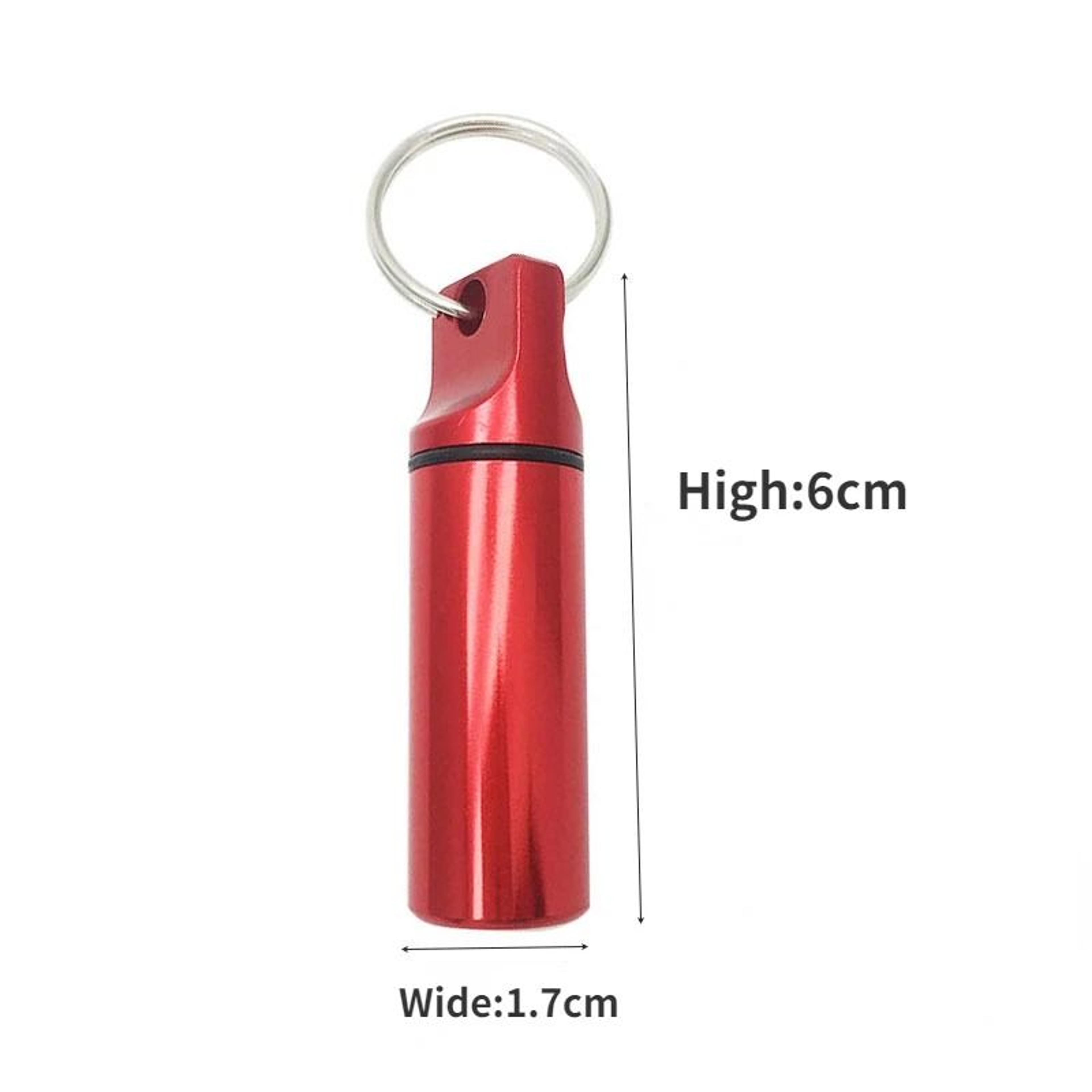 Aluminum Waterproof Pill Box Case With Keychain 5