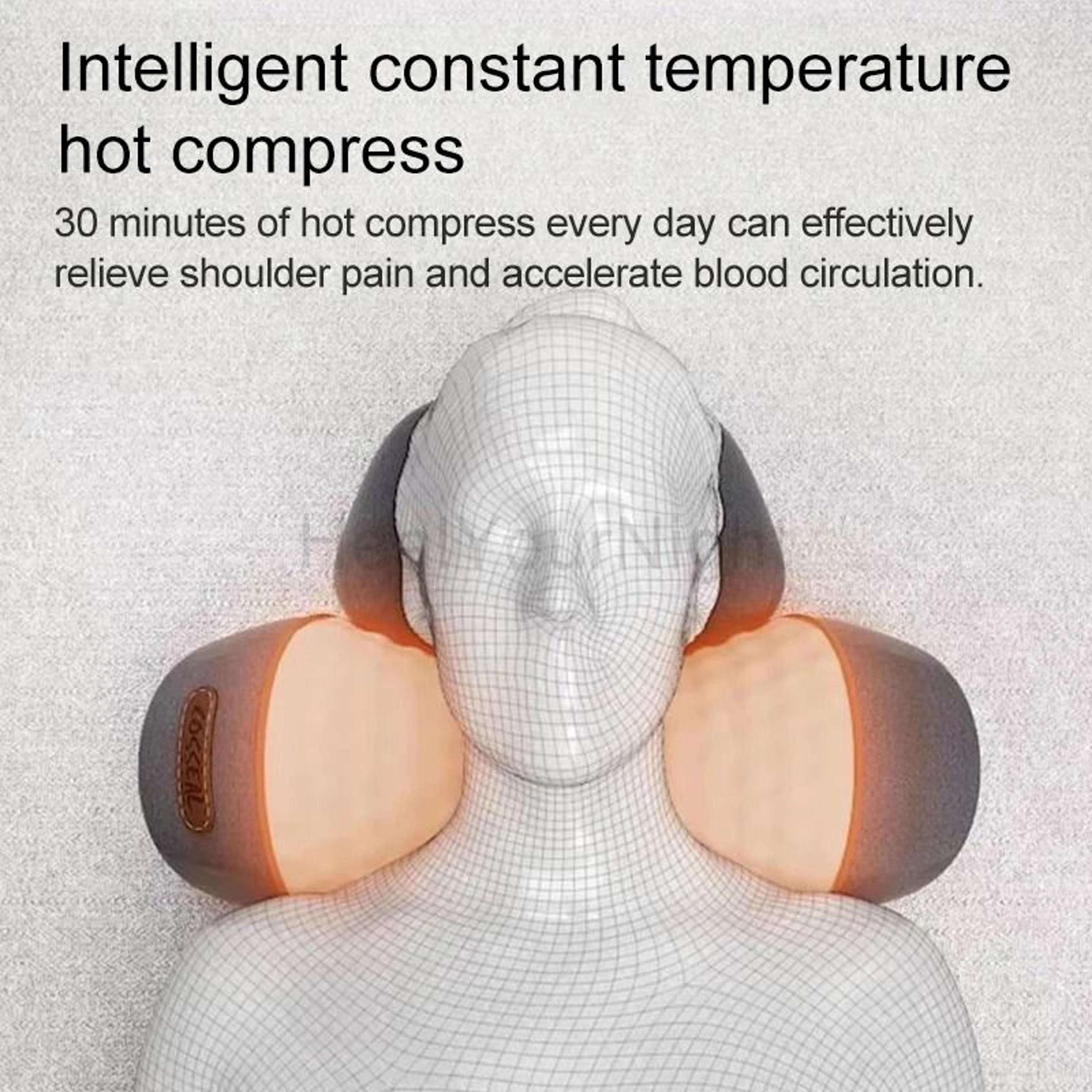 Electric Memory Foam Neck  Back Traction Massage Pillow 4