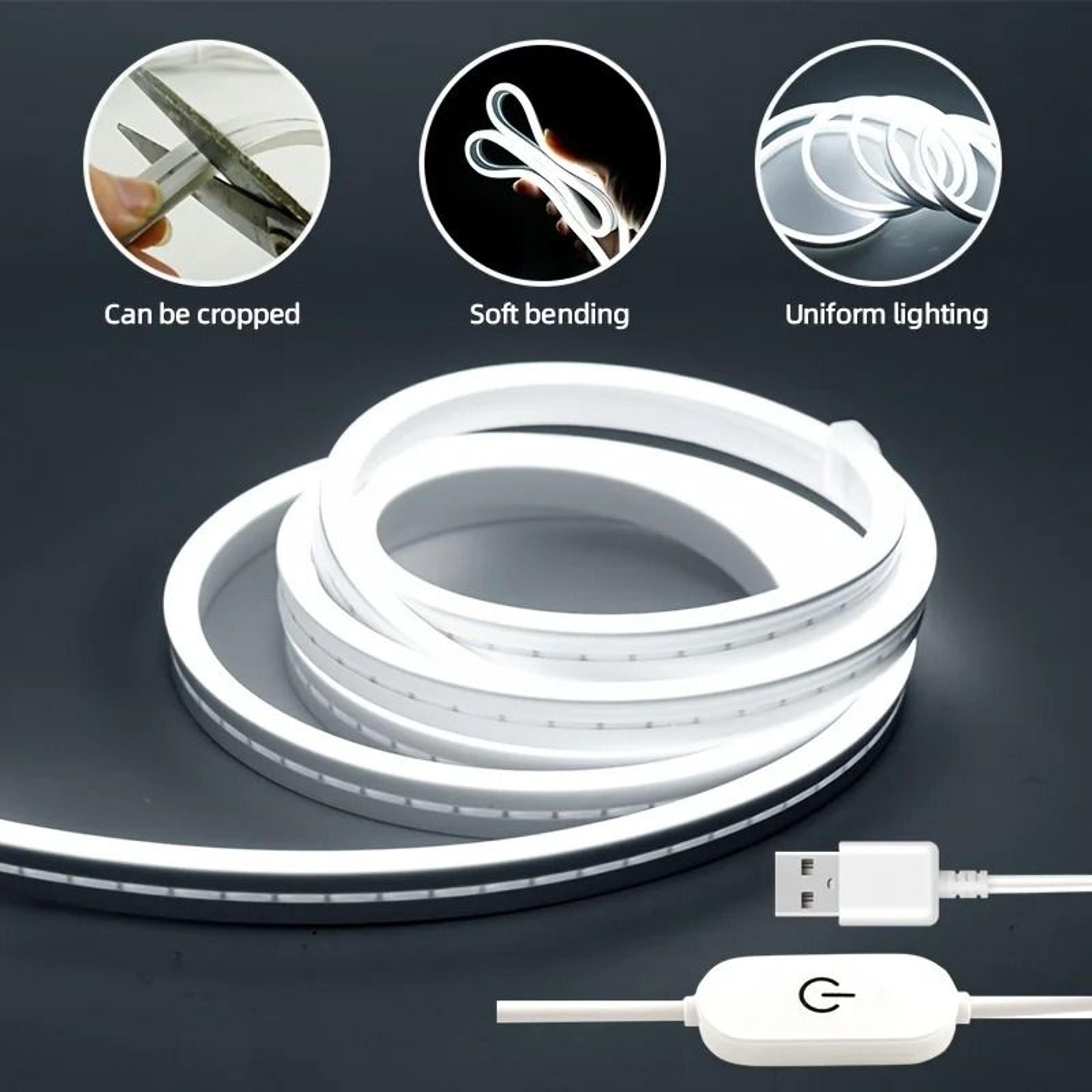 5V USB Dimmable Silicone LED Neon Strip Light 0