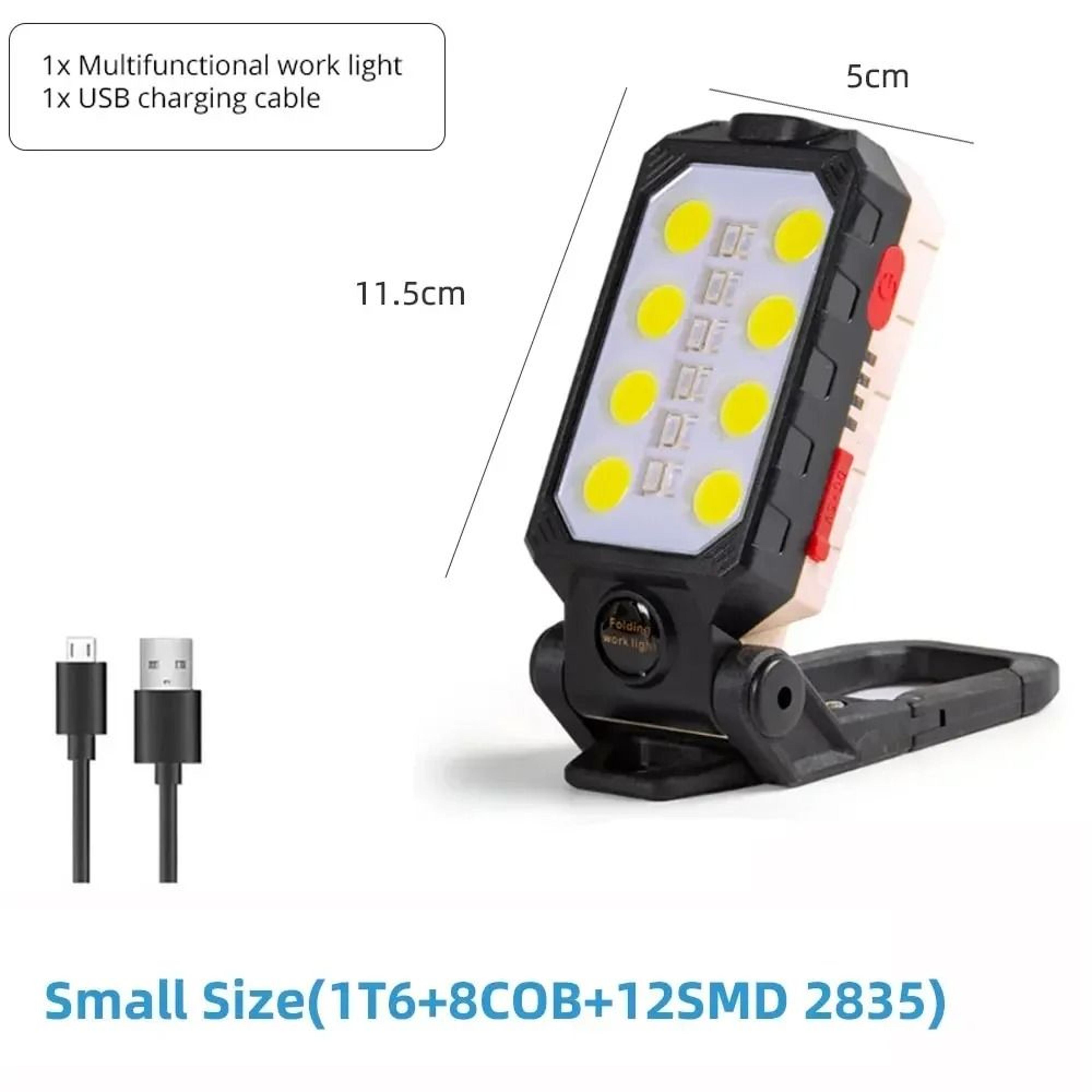 Rechargeable 30W Super Bright COB Work Light  Power Bank 8