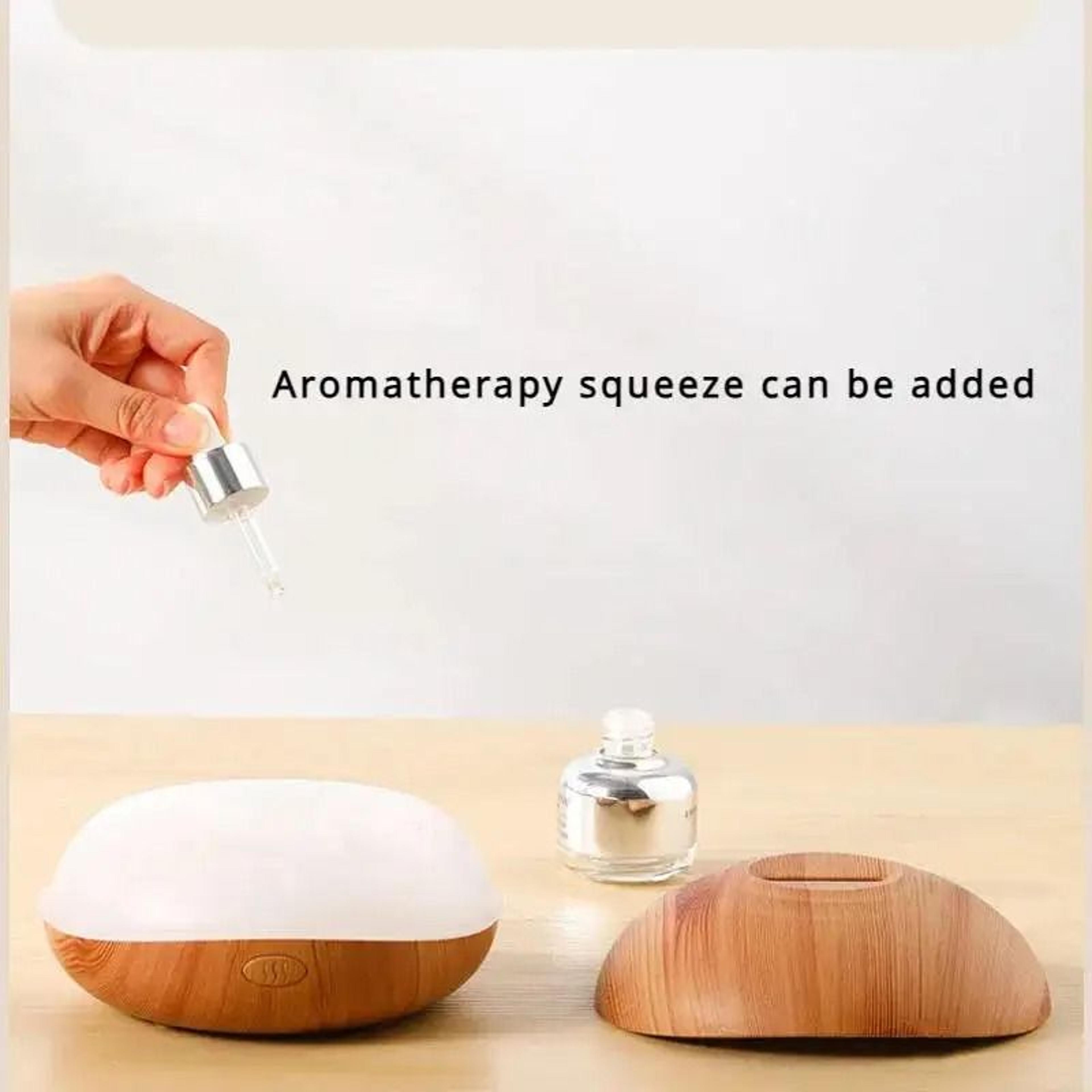 7Color Fire Flame Wood Grain Aromatherapy Diffuser 4