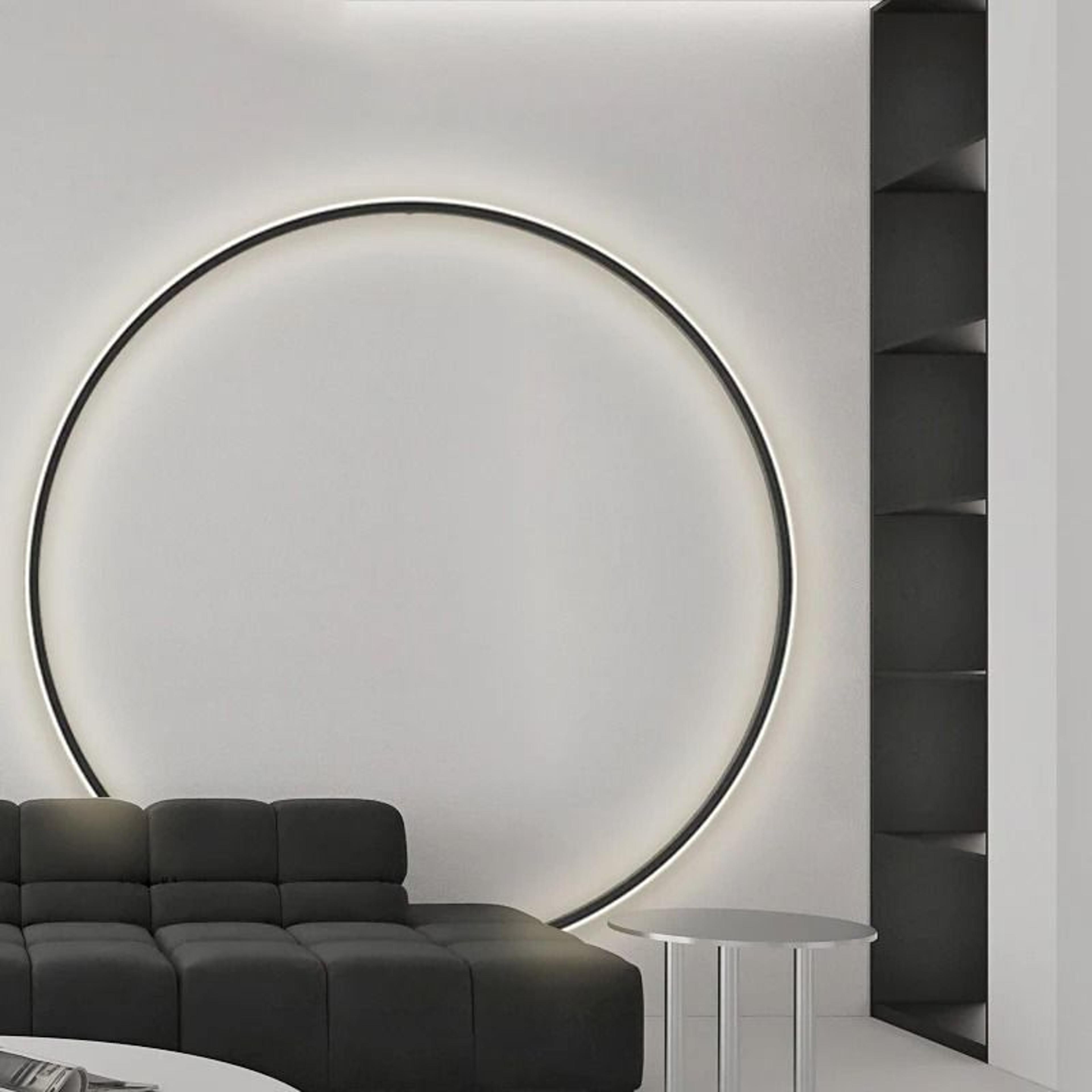 Modern Large Circle LED Wall Sconce System 2
