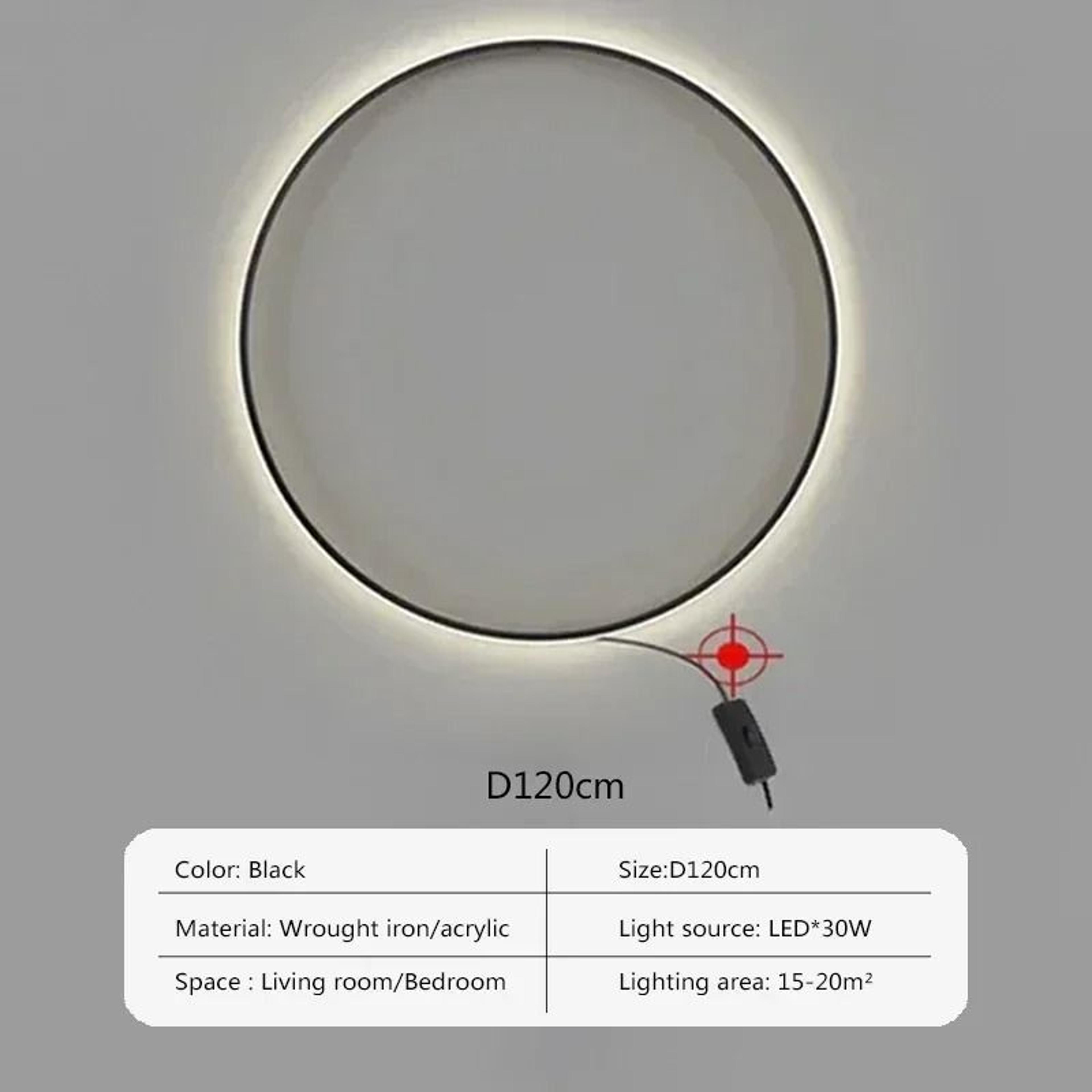Modern Large Circle LED Wall Sconce System 8