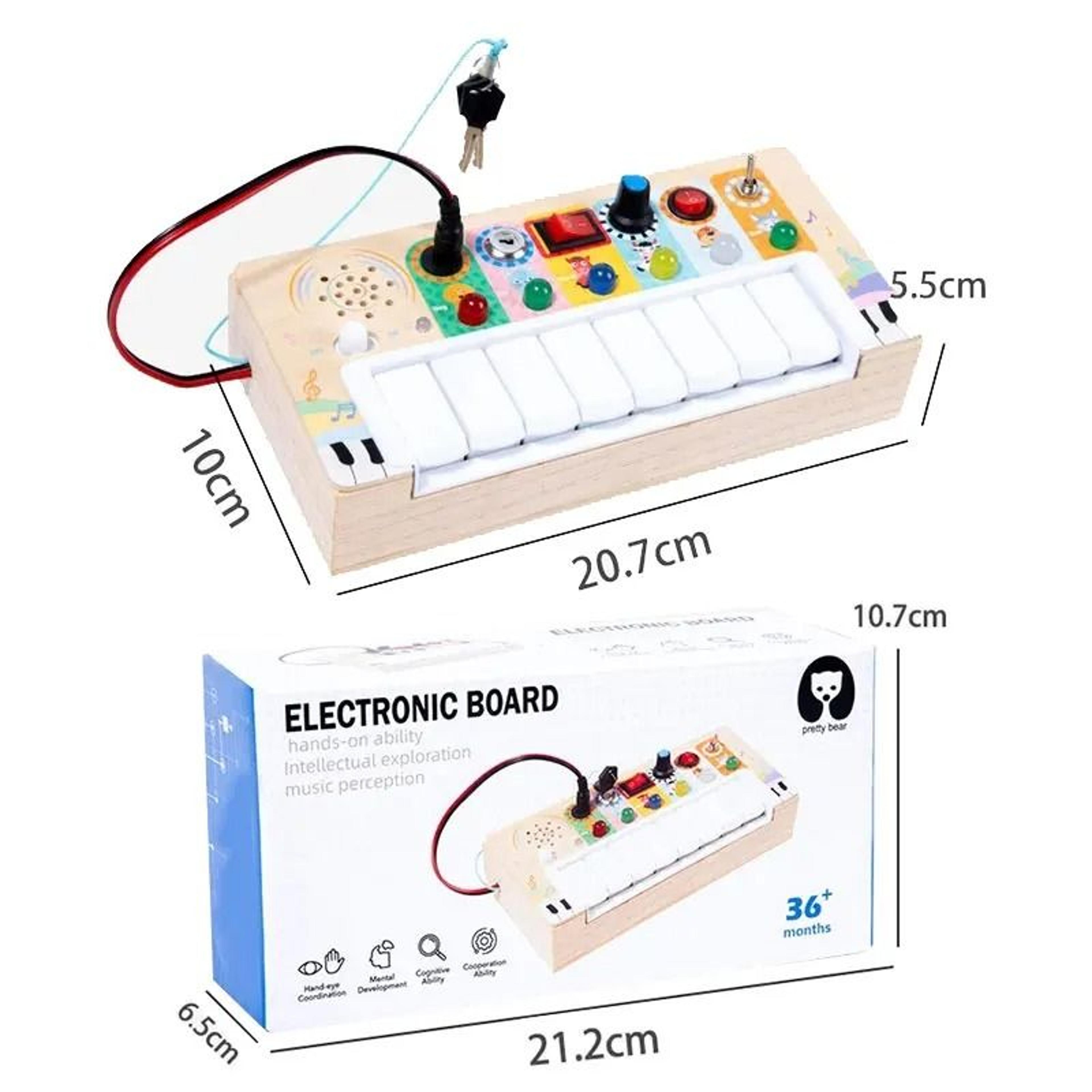 Montessori LED Light Switch And Steering Wheel Busy Board 10