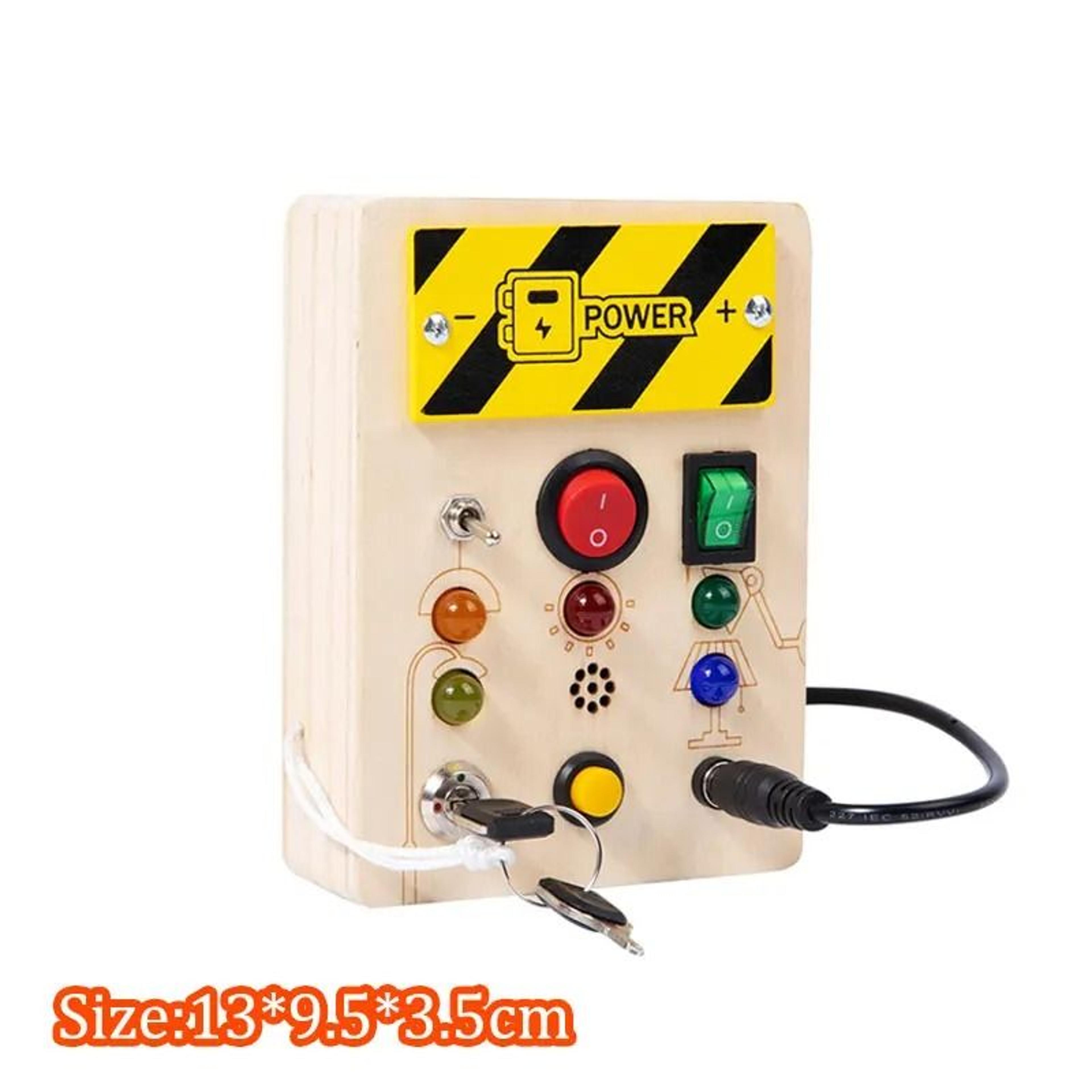 Montessori LED Light Switch And Steering Wheel Busy Board 6