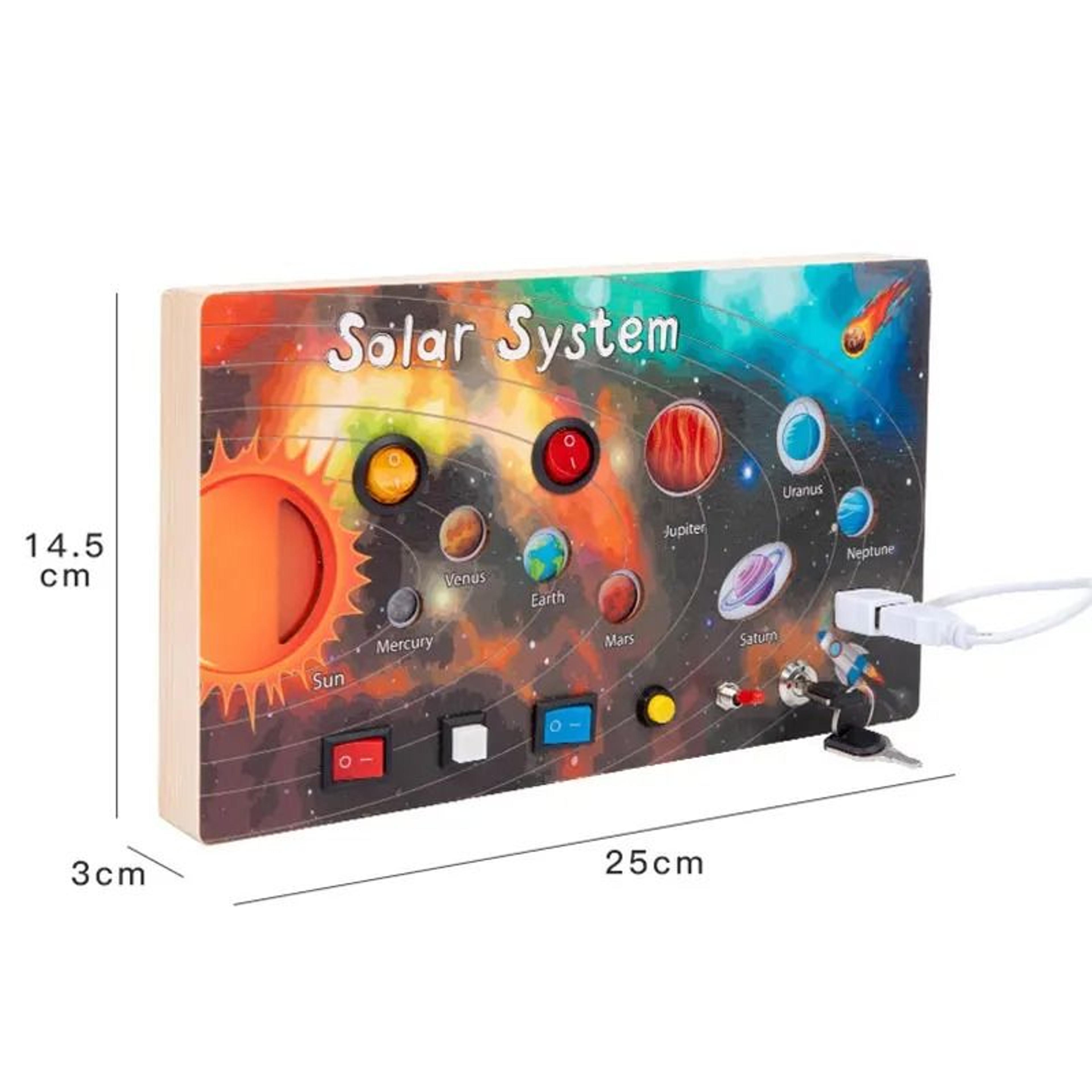 Montessori LED Light Switch And Steering Wheel Busy Board 29