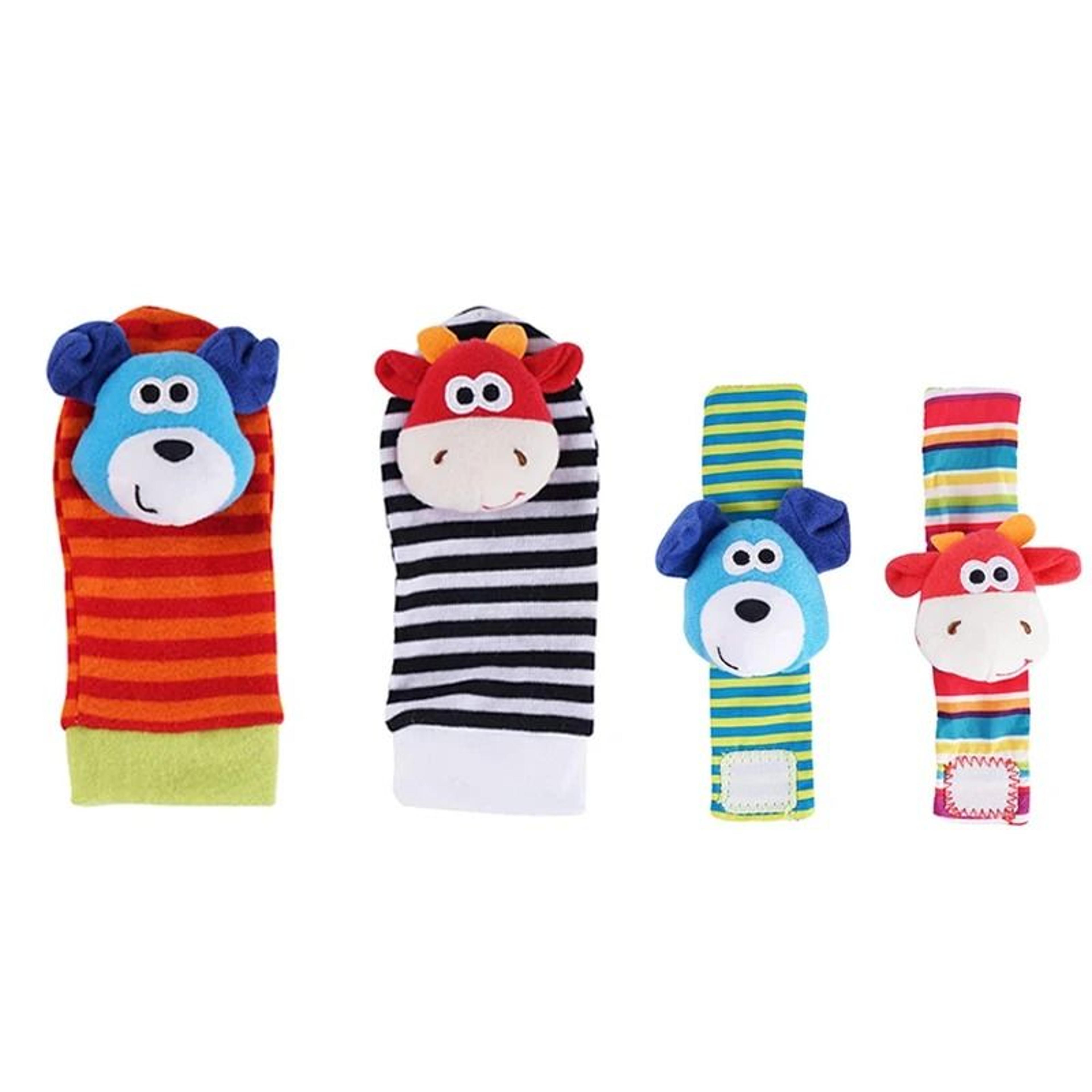 Black And White Sensory Infant Wrist Rattle And Foot Finder Set 13
