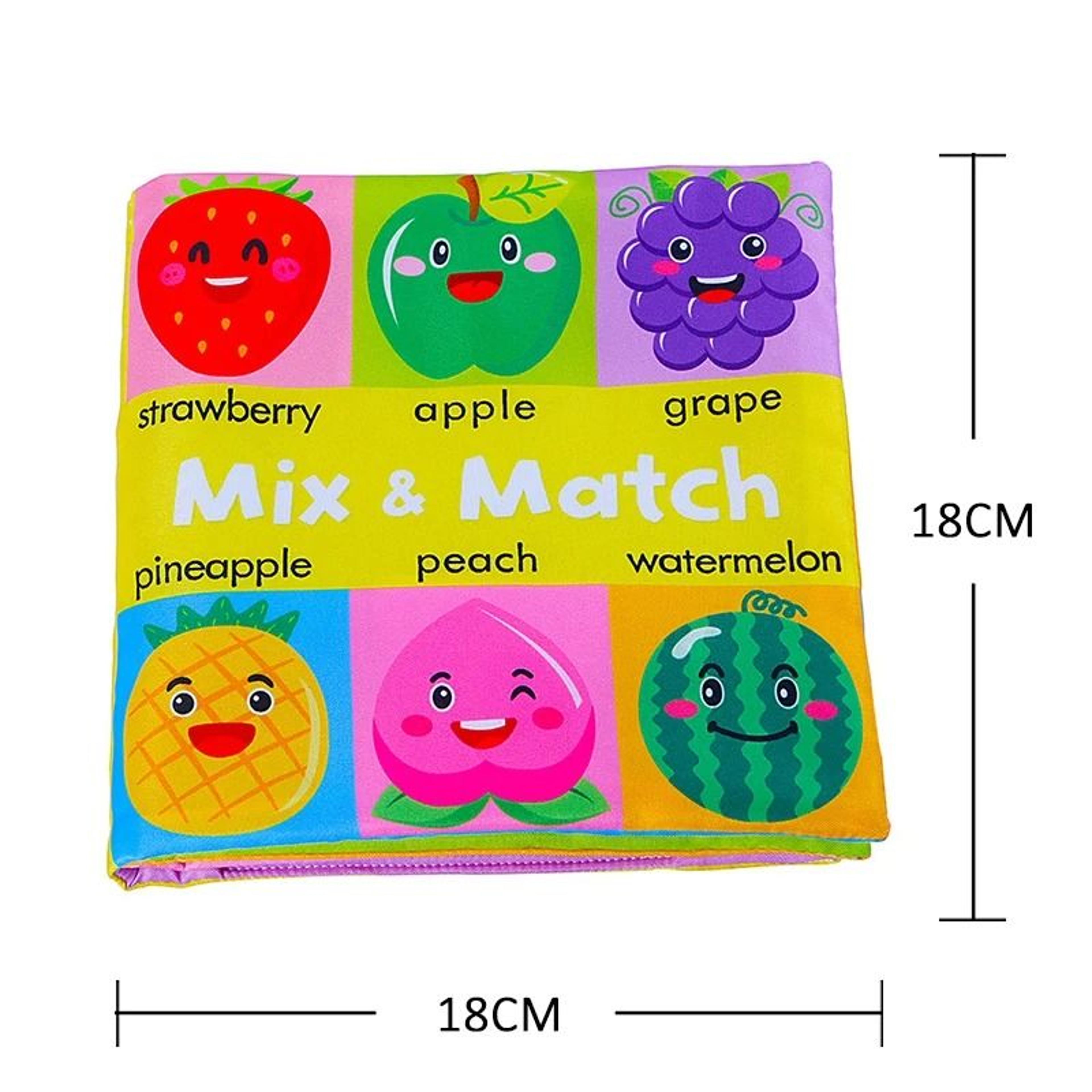 Montessori Early Educational Cartoon Animal Face Matching Cloth Book 7