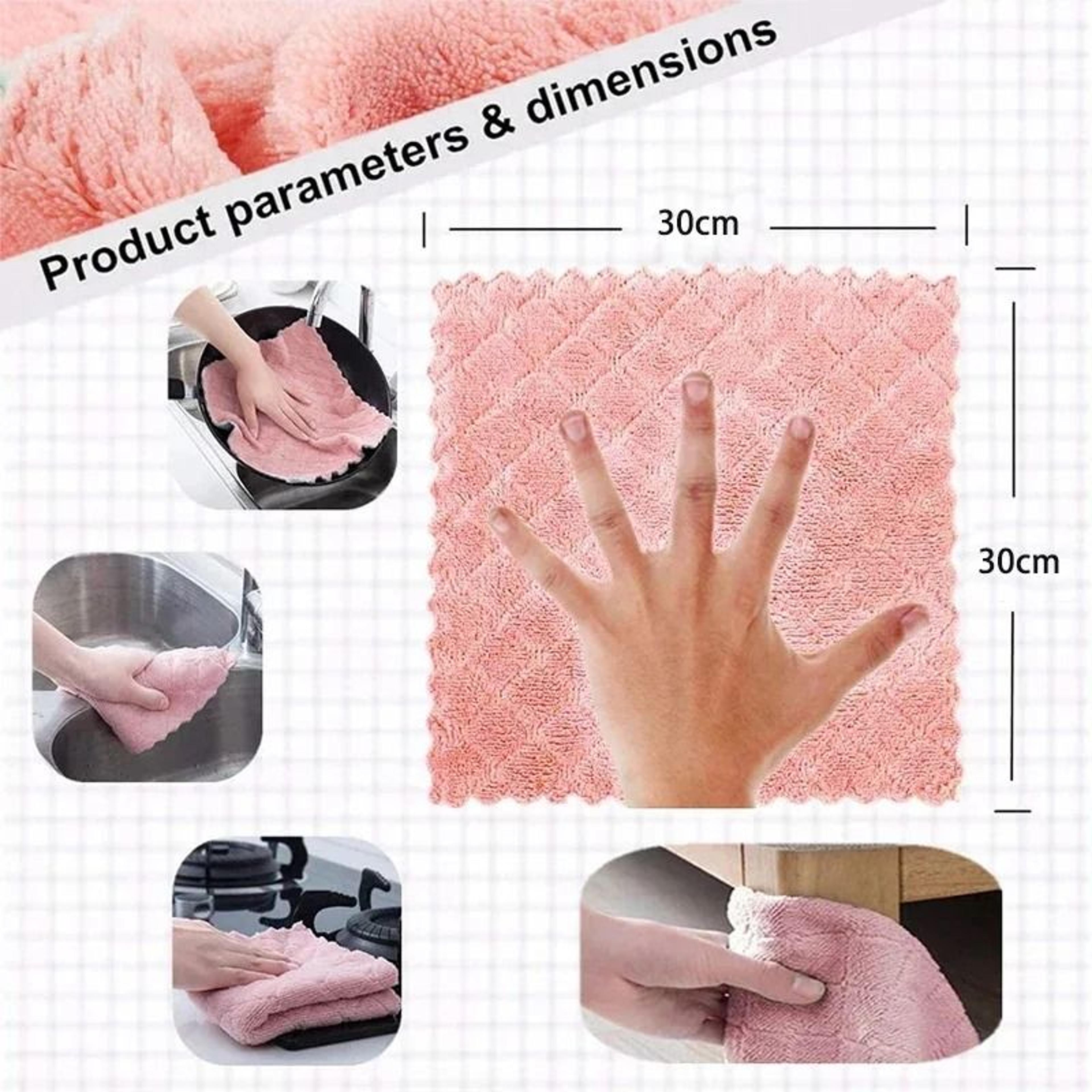 10Piece HighAbsorbency Fiber Dishwashing Cloth Set 5