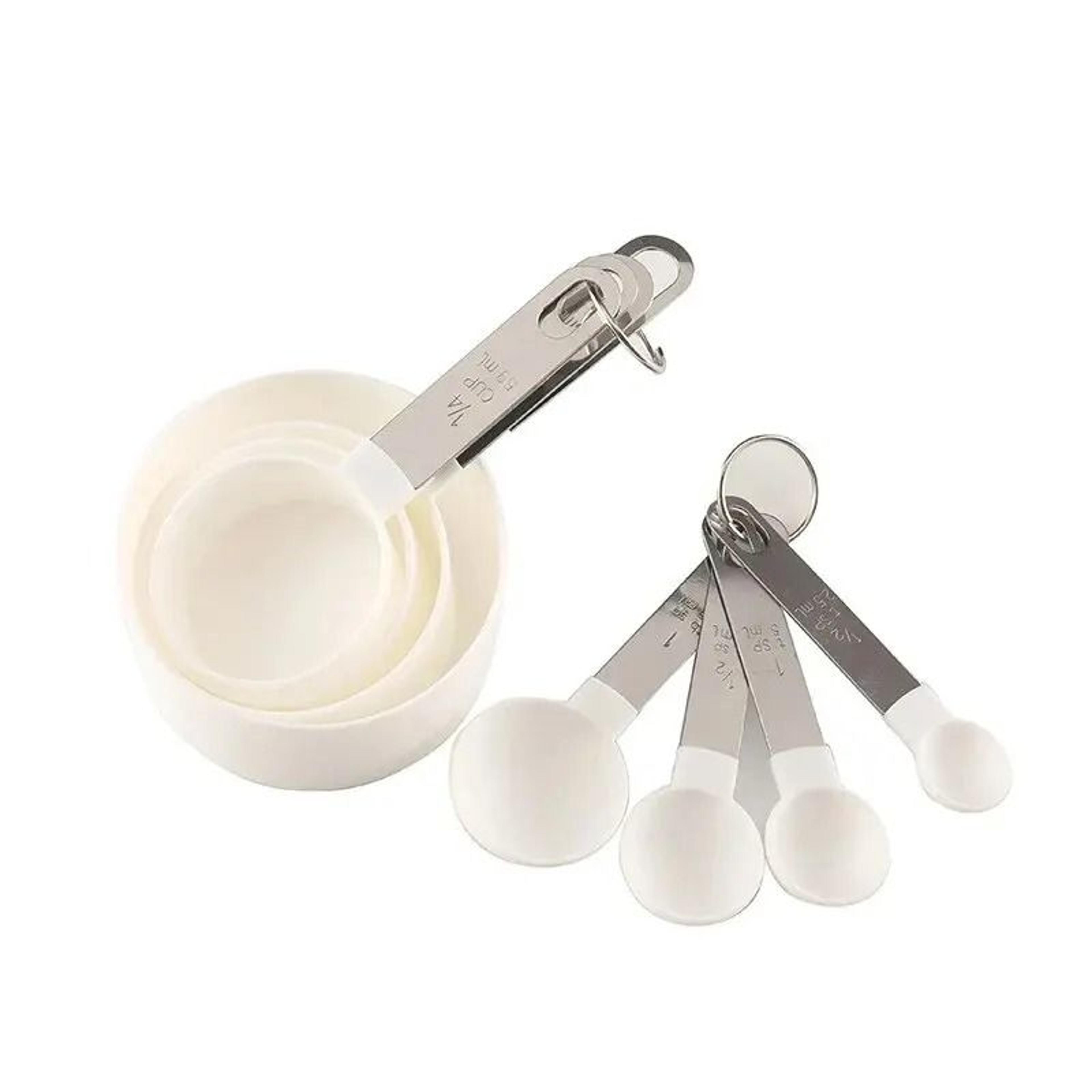 8PCS Stainless Steel Handle Measuring Cups And Spoons Set 8