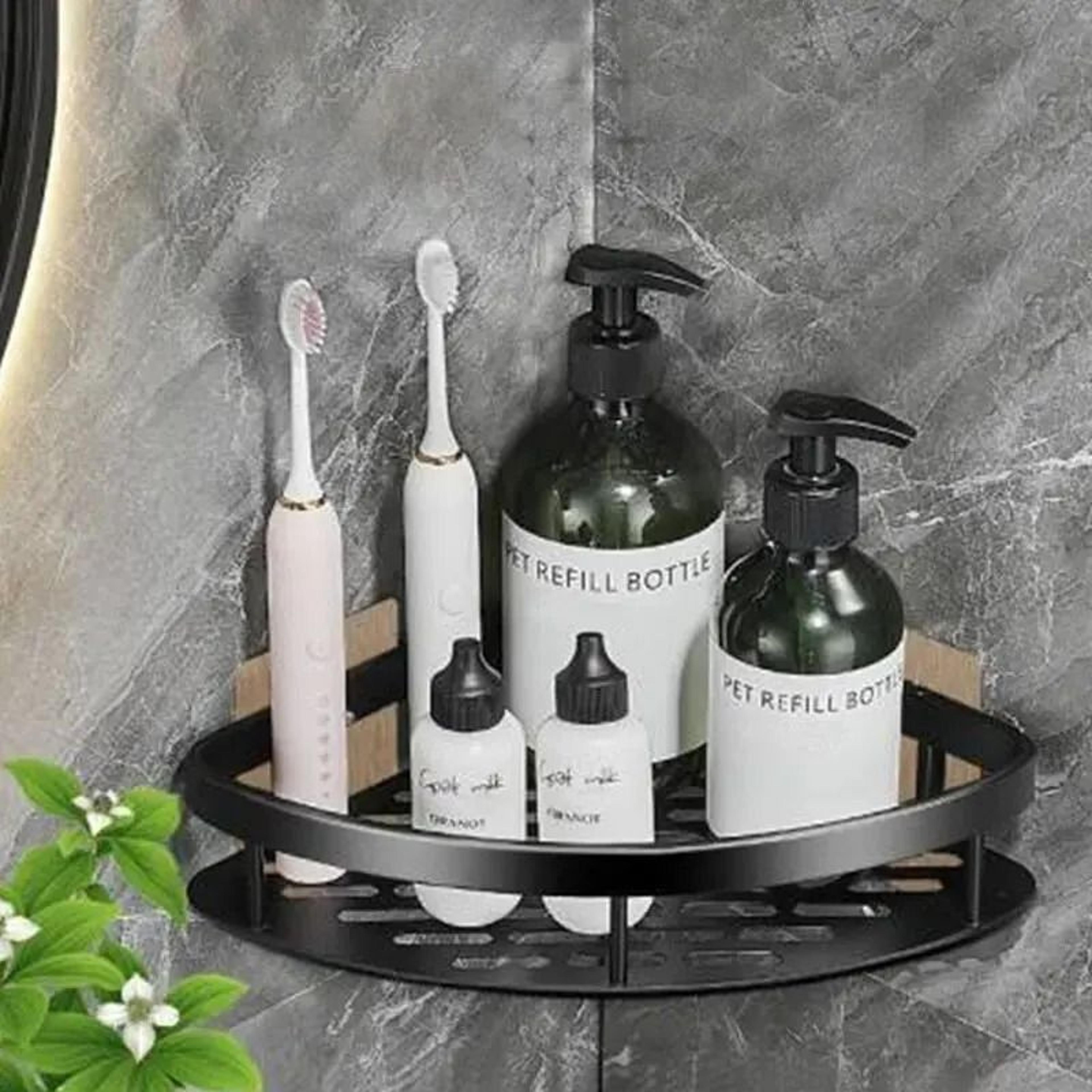 Bathroom Storage NoDrill Wall Mount Corner Shelf 6