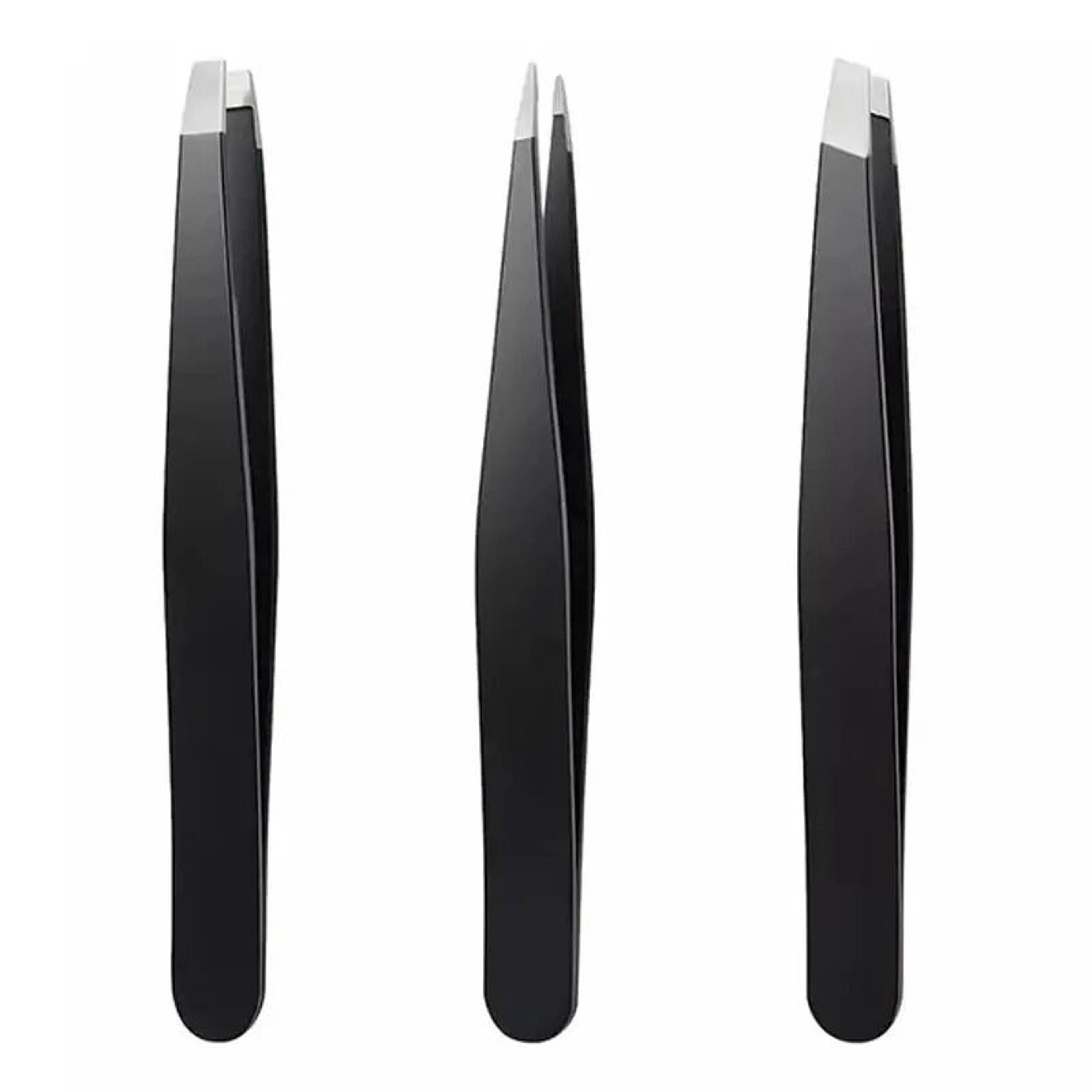 3 Pcs Premium Stainless Steel Eyebrow Tweezers Set 2