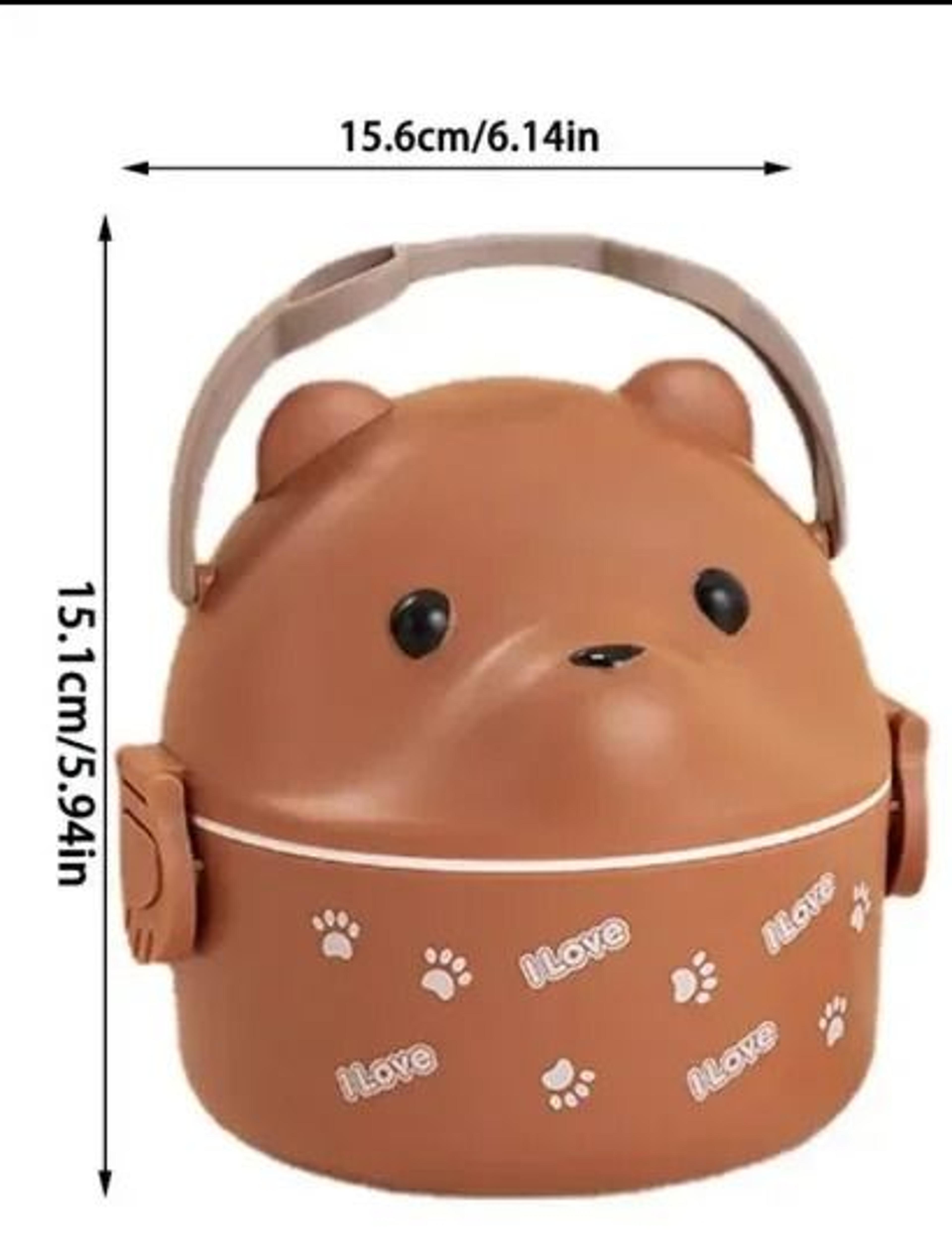 Portable Insulated Stackable Cartoon Bear Bento Set 11