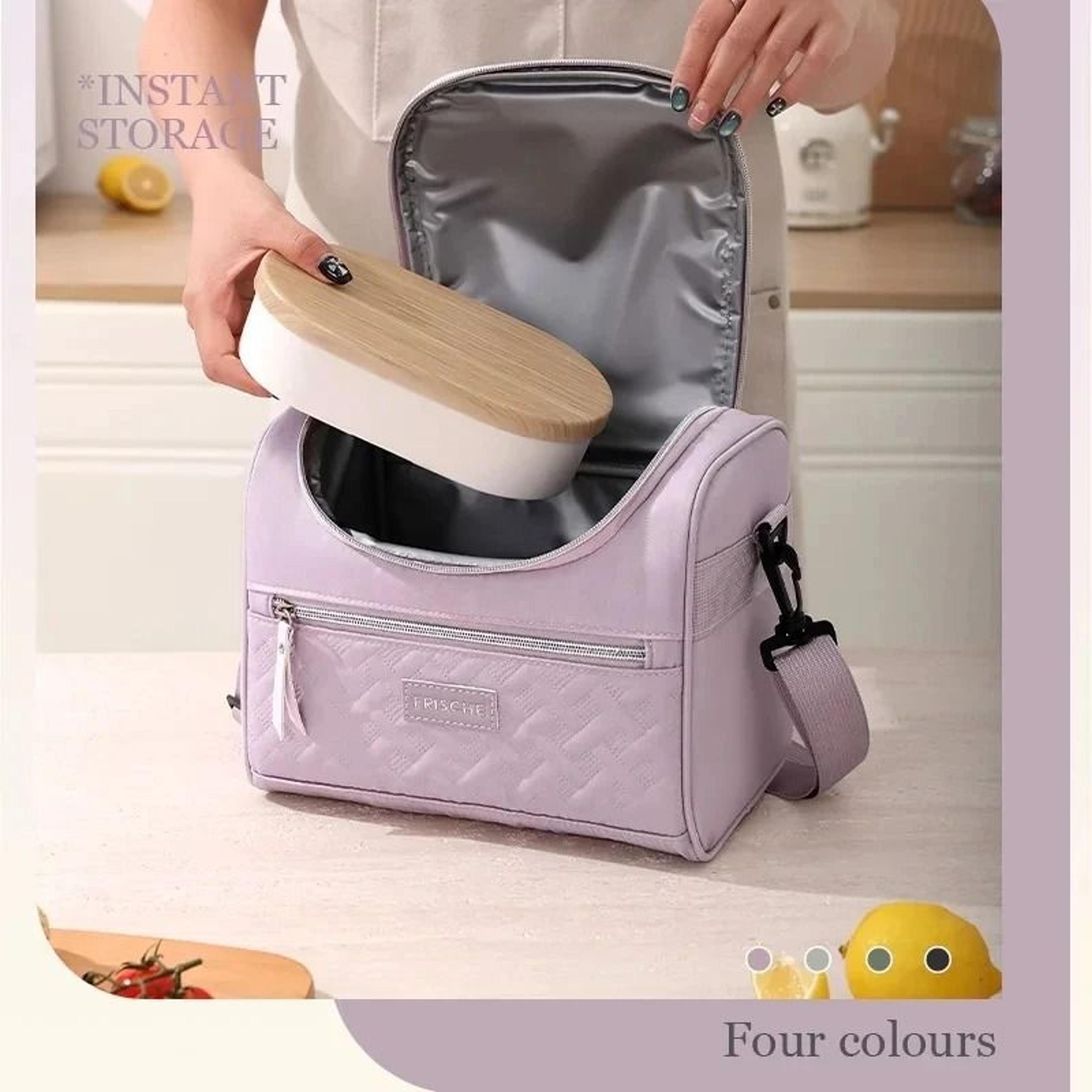Premium LargeCapacity Insulated Shoulder Bento Bag 4
