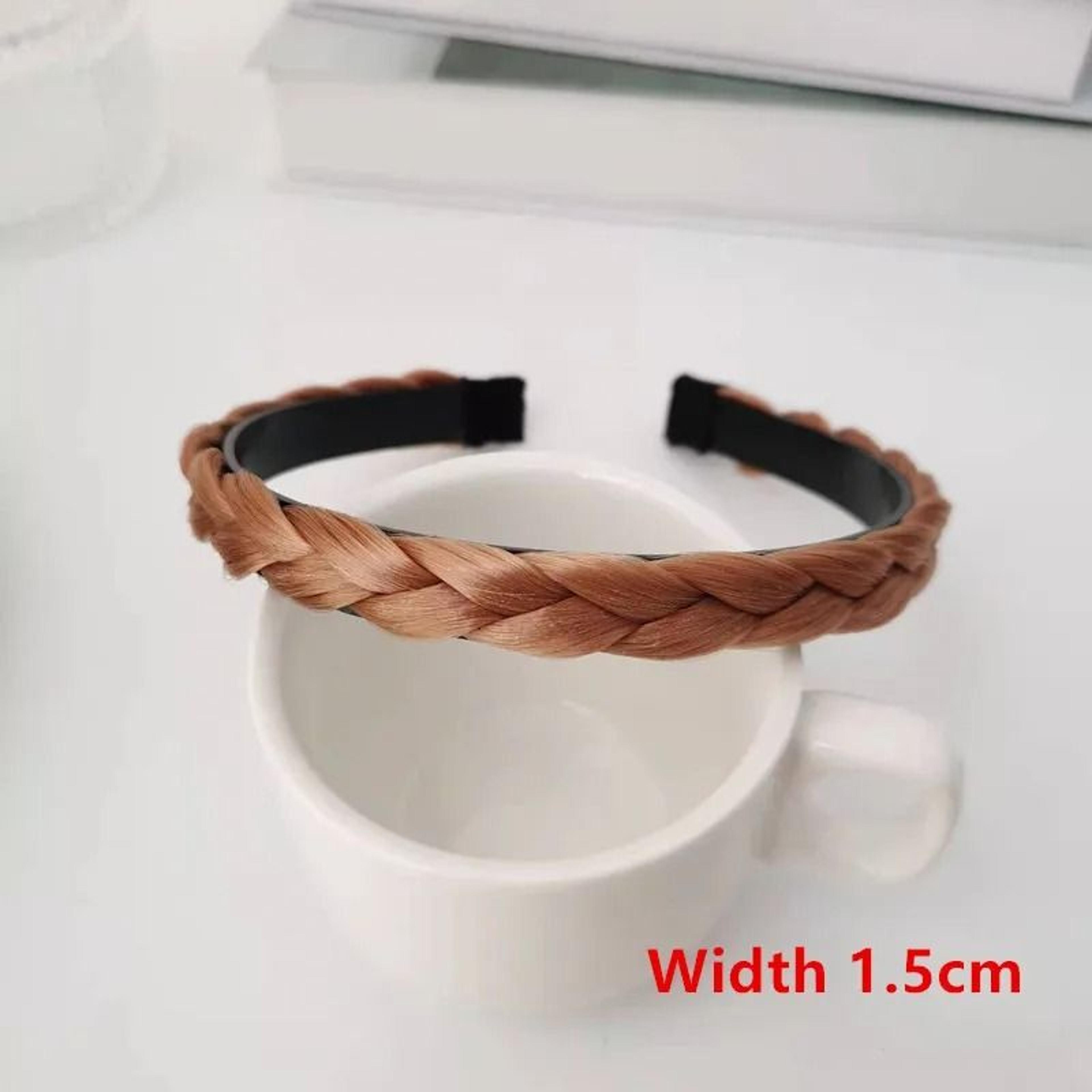 AOSIWIG Synthetic Wide Fishbone Braid Headband 14