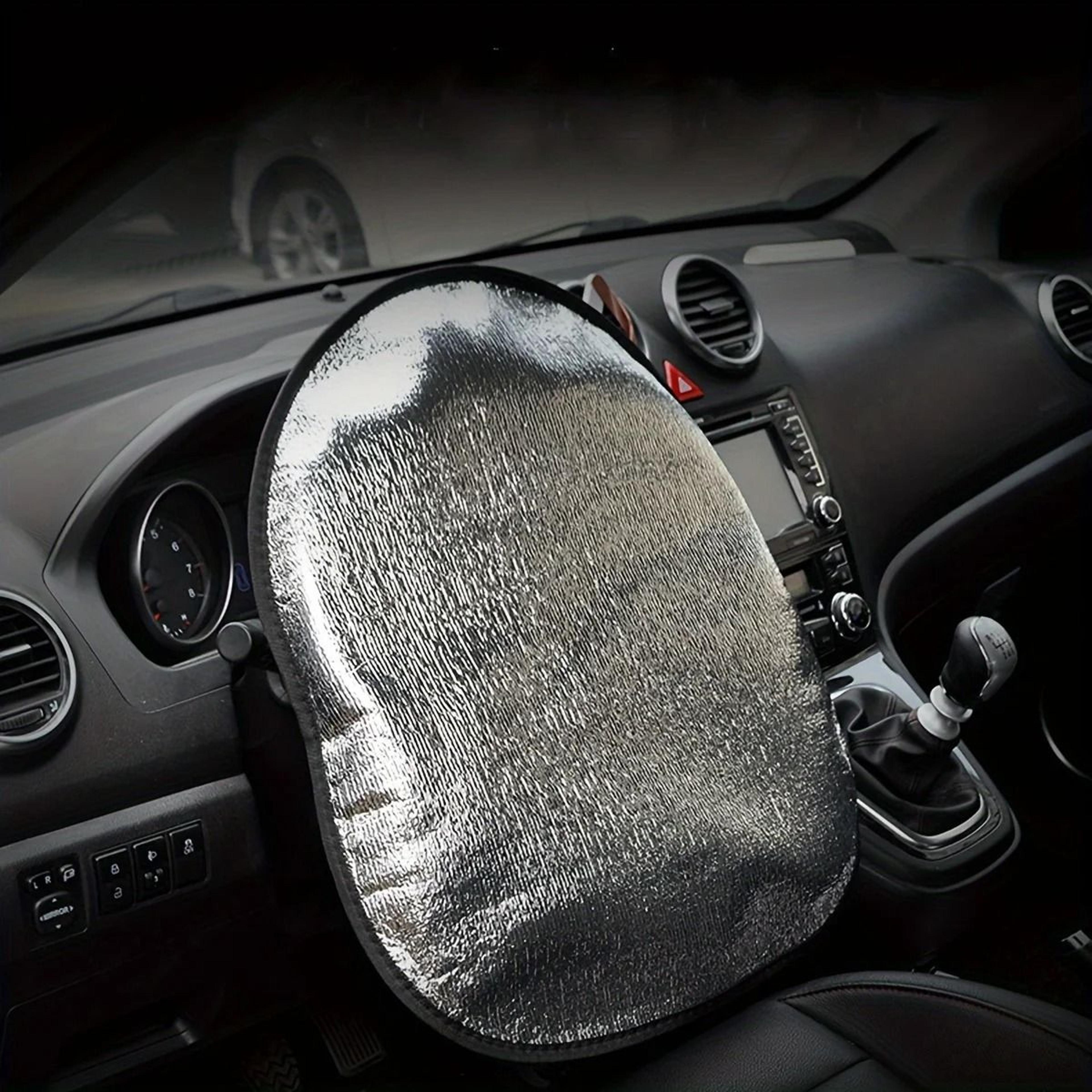 Car Steering Wheel Silver Sun Shade 2