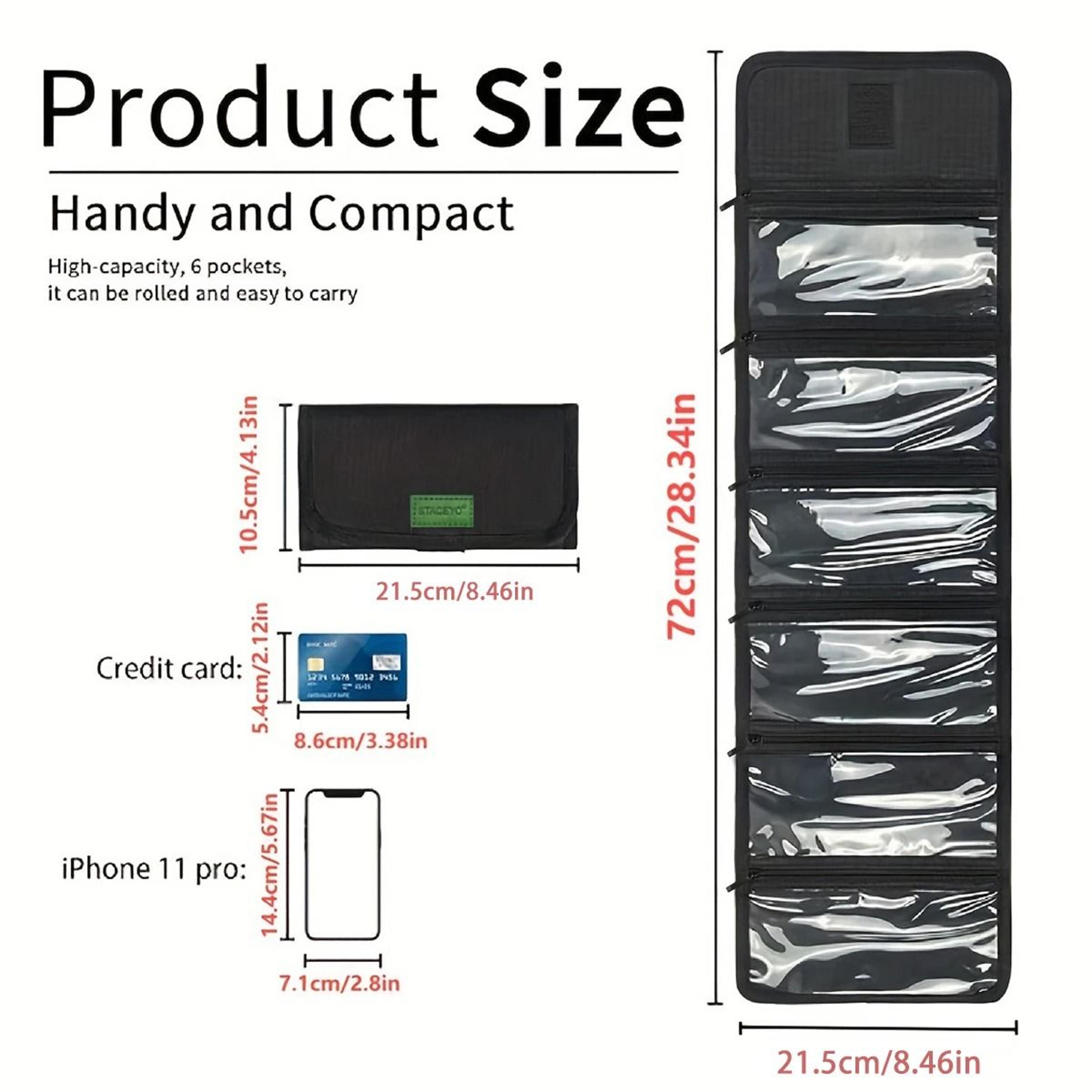 STACEYO  Black Oxford Cloth Folding Travel Wallet 1