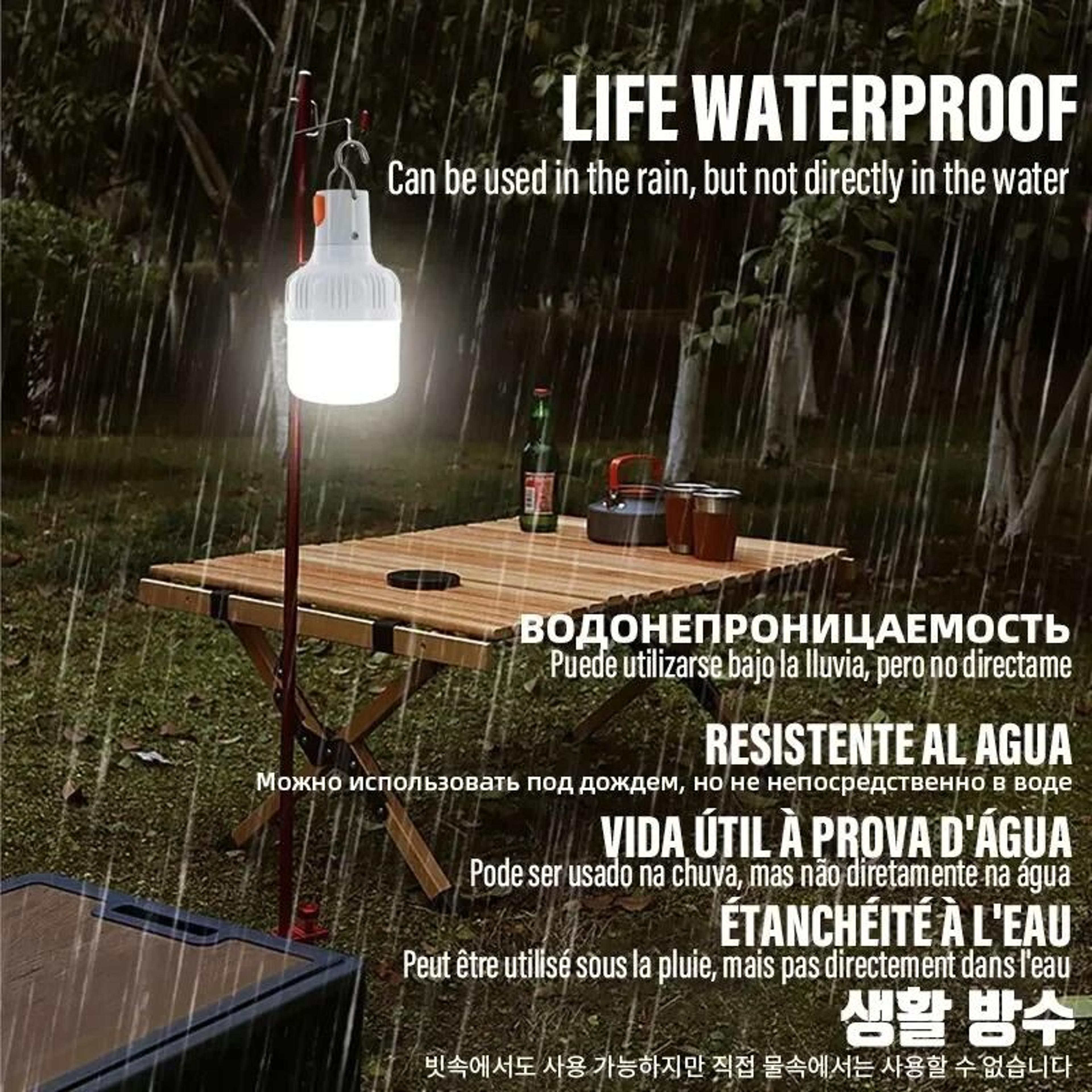 Portable Rechargeable LED Camping Light With Hook 3