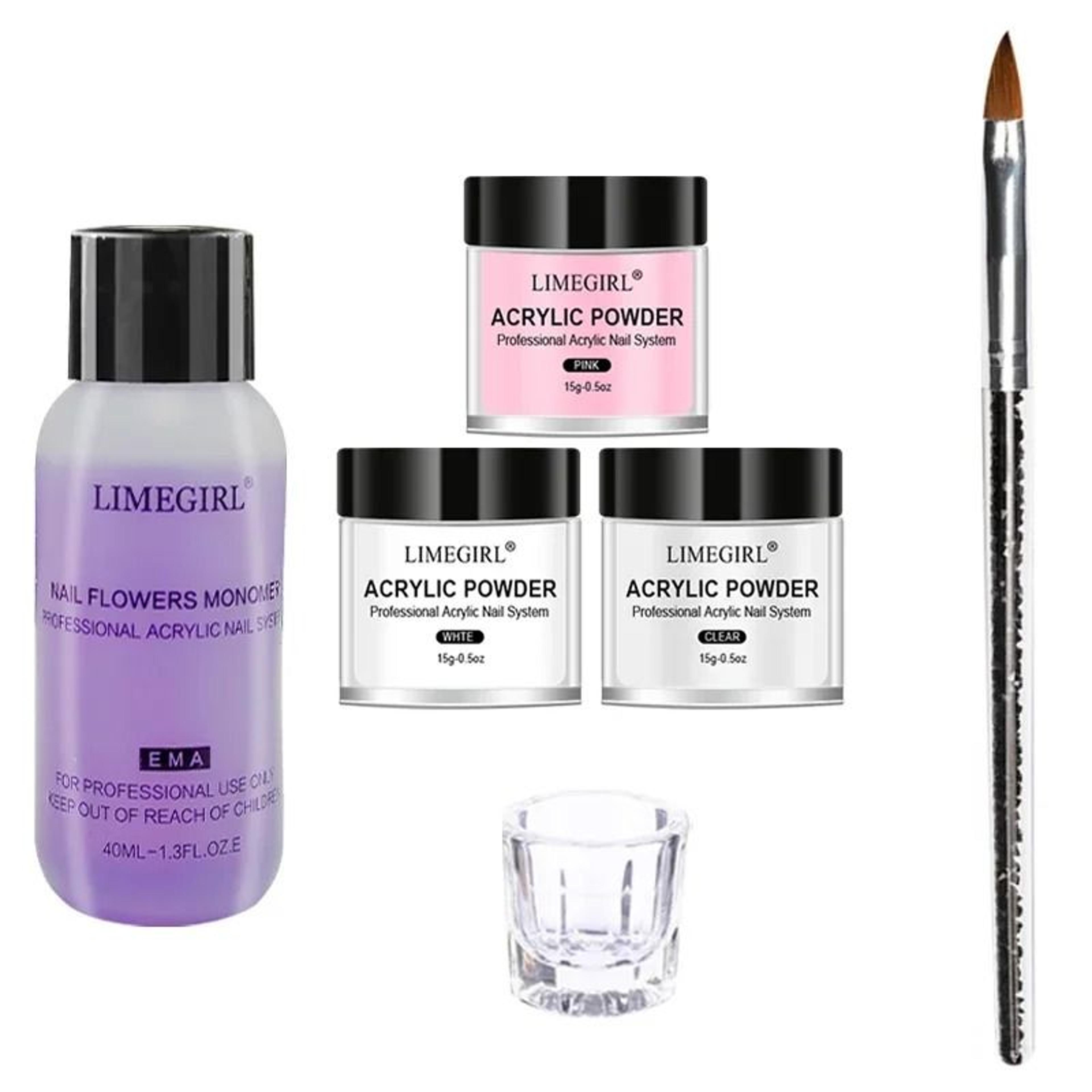 Professional Acrylic Nail Powder And Crystal Liquid Set 7