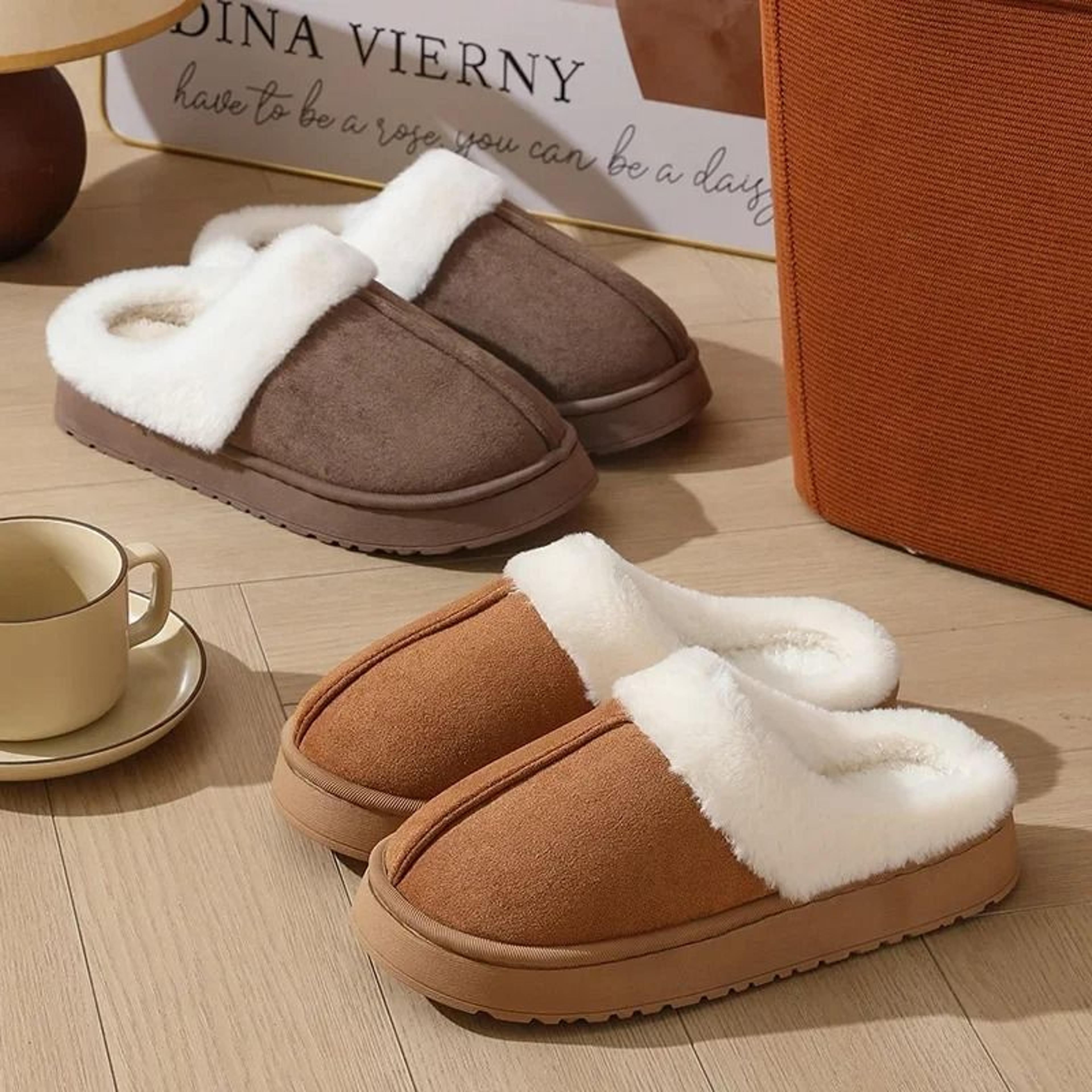 Thick Sole Outdoor Plush Slippers 4