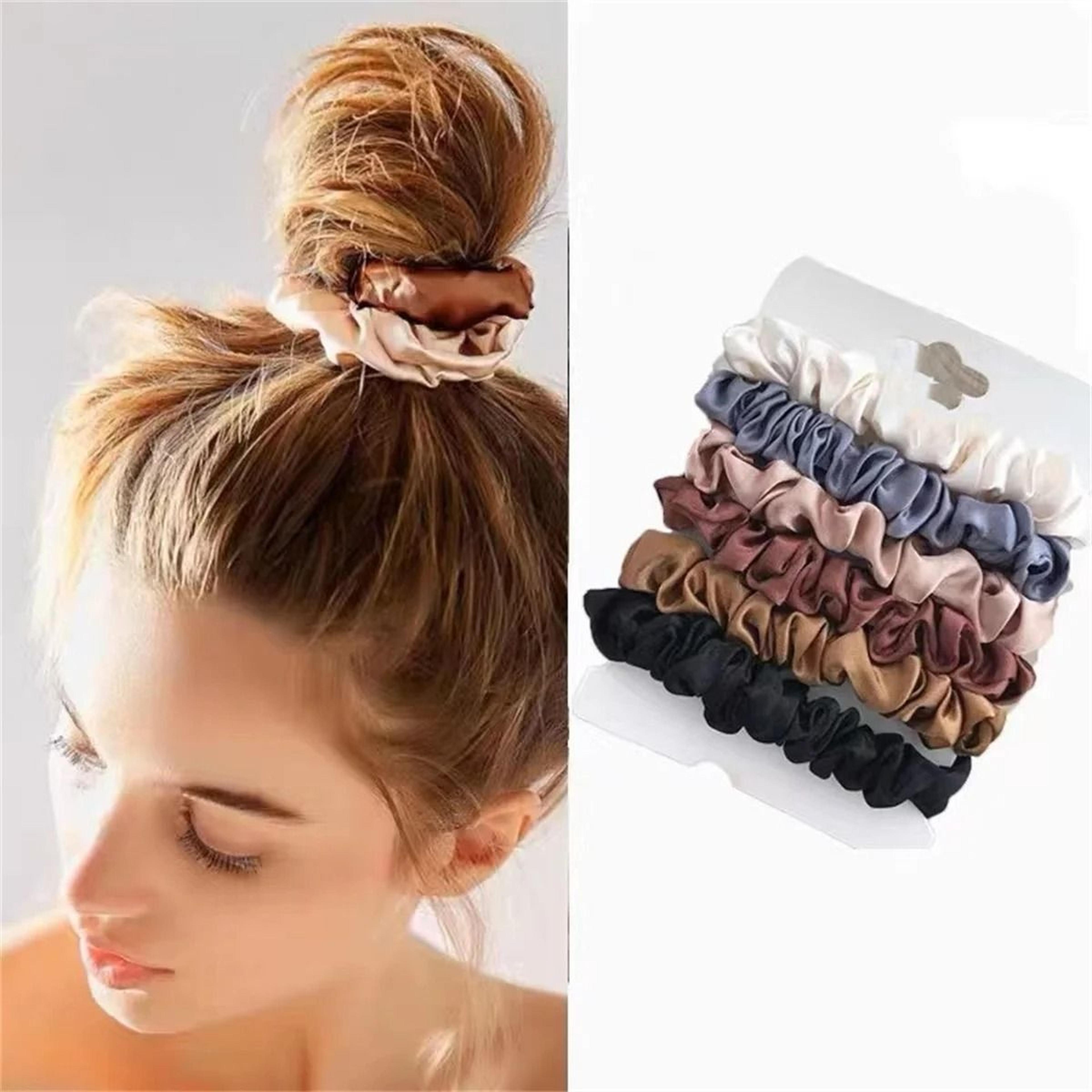 Premium Satin Hair Scrunchies Set 4