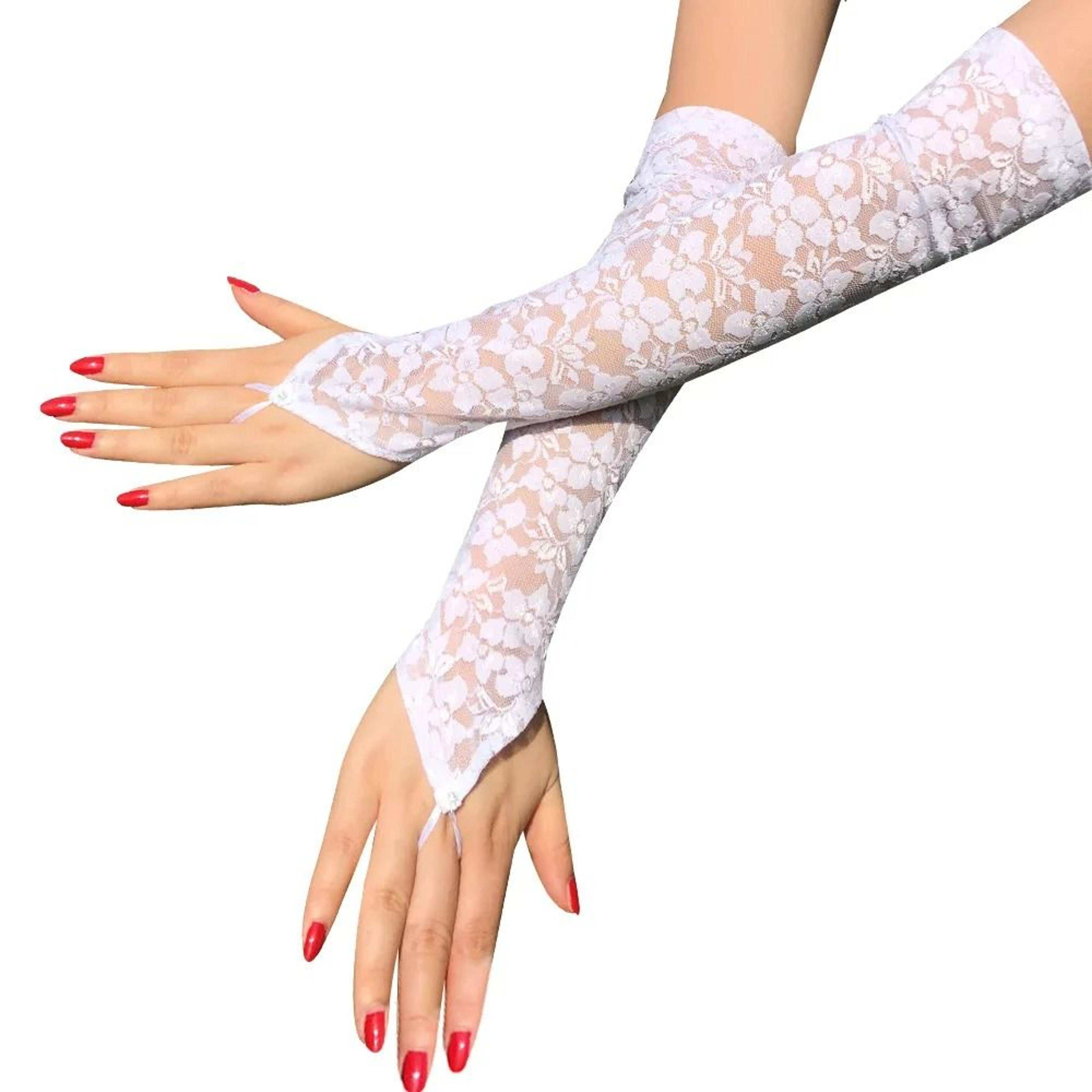 Sexy Floral Lace Fingerless Mittens 3