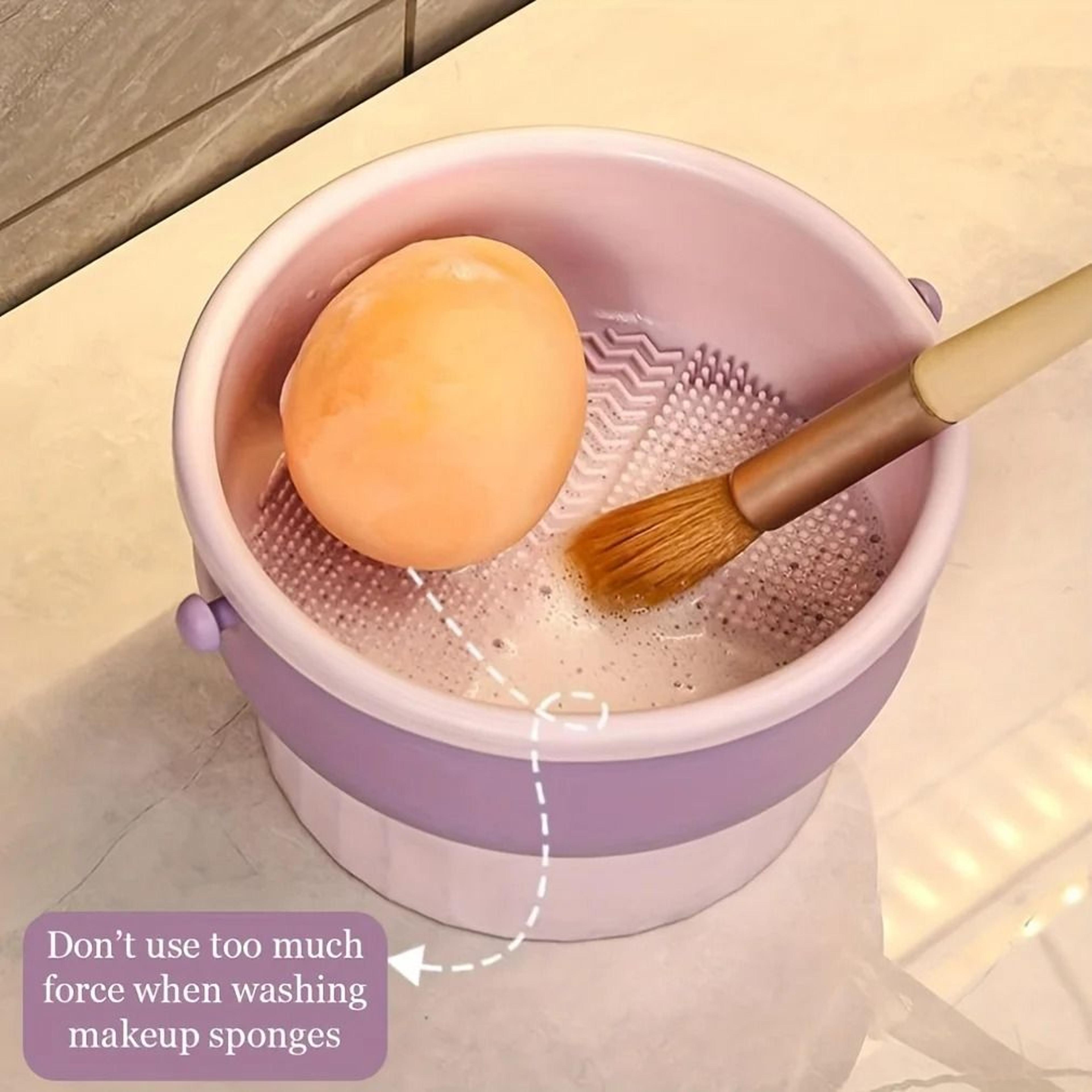 3In1 Silicone Makeup Brush Cleaner Mat  Drying Rack 2