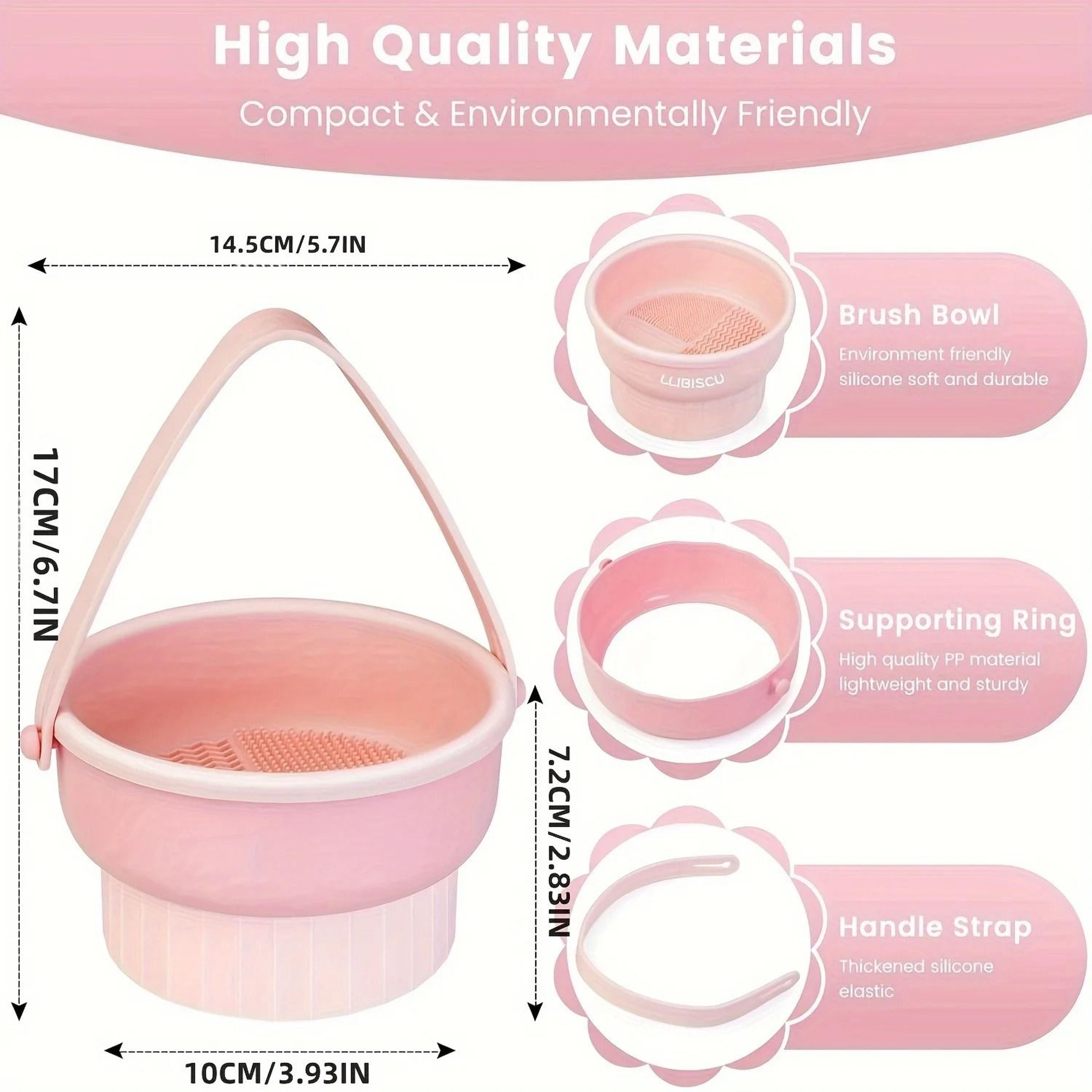 3In1 Silicone Makeup Brush Cleaner Mat  Drying Rack 5