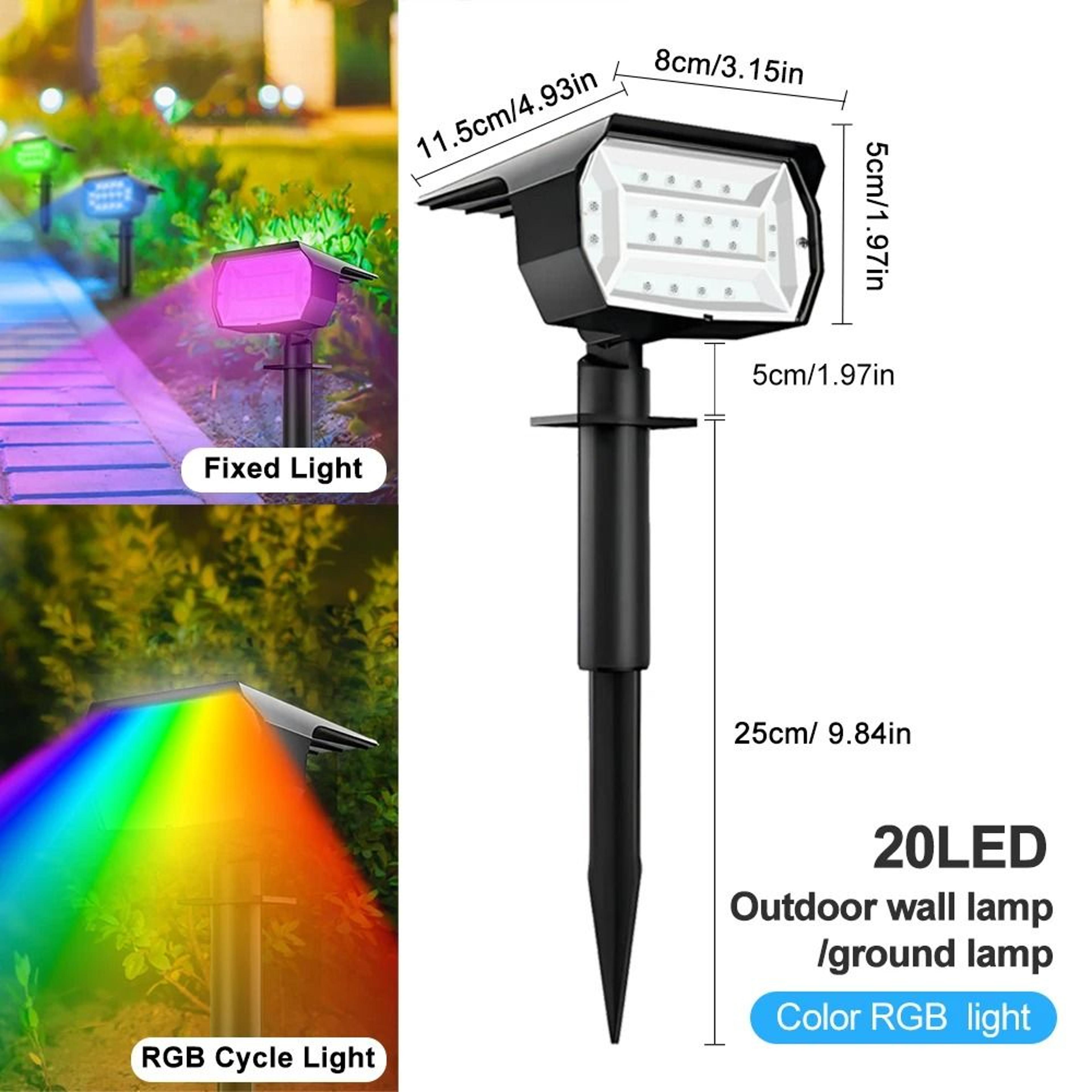 RGB Solar Landscape Spotlight 6