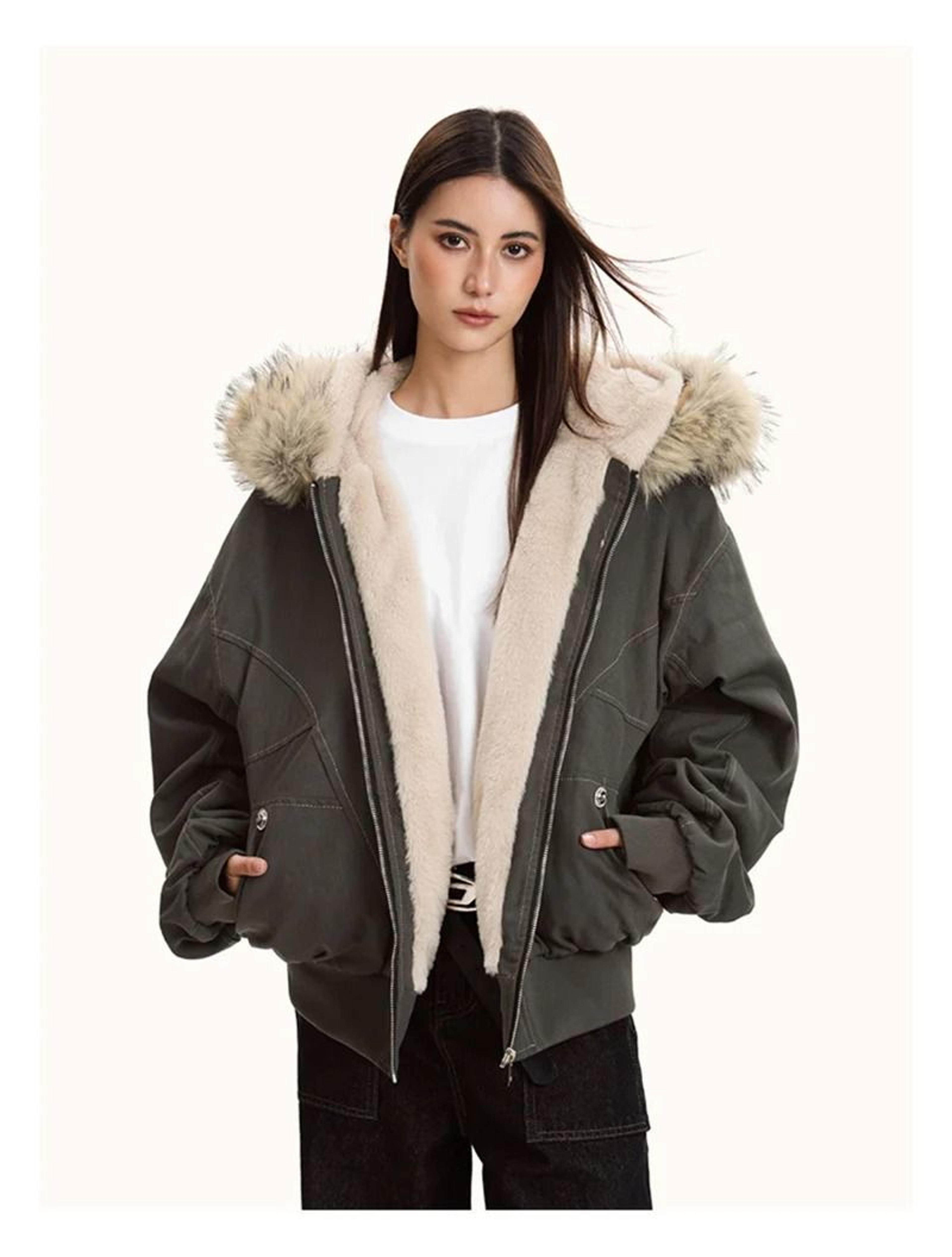 ZAROY Fur Collar Hooded Parka 6