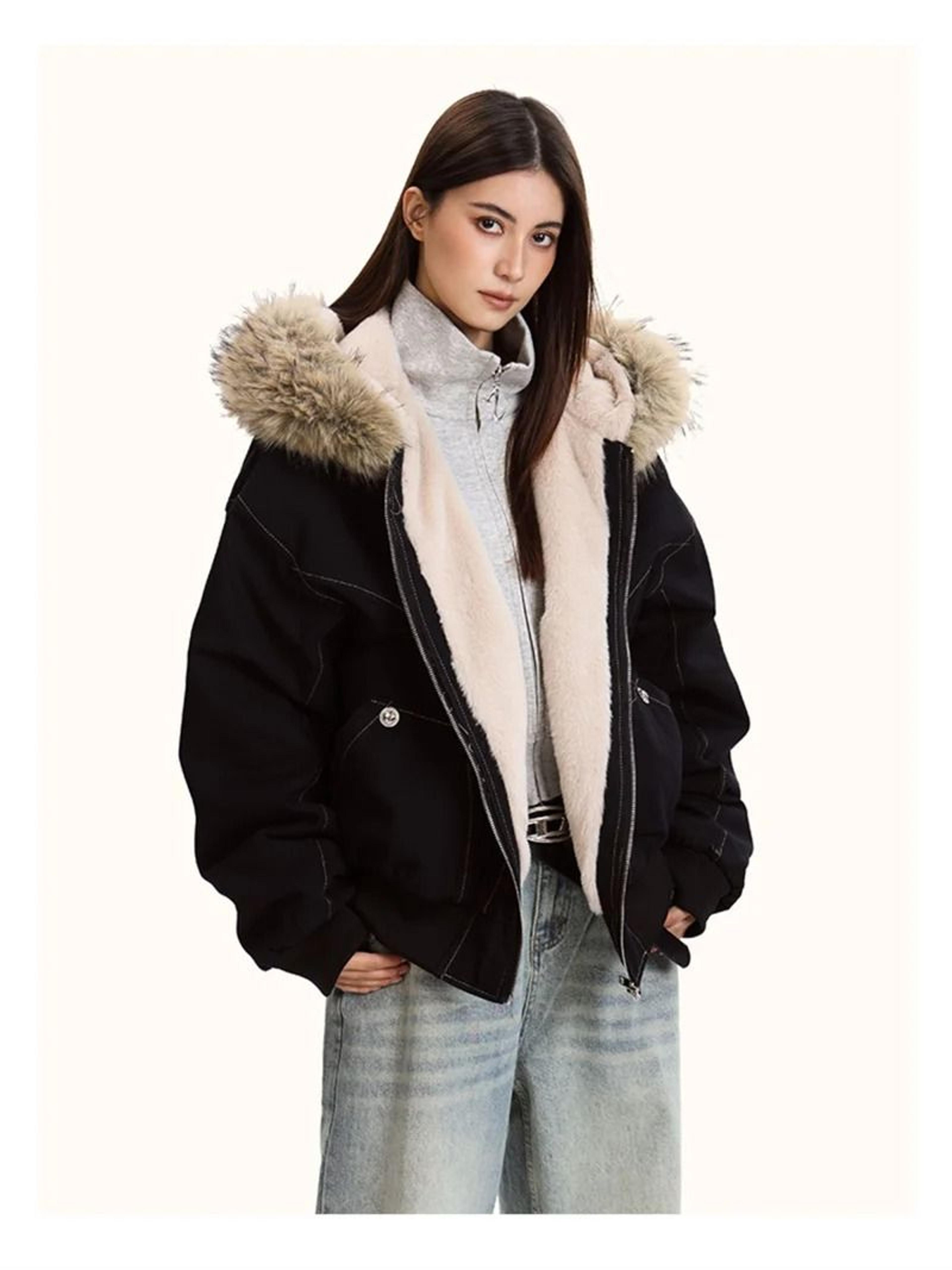 ZAROY Fur Collar Hooded Parka 7