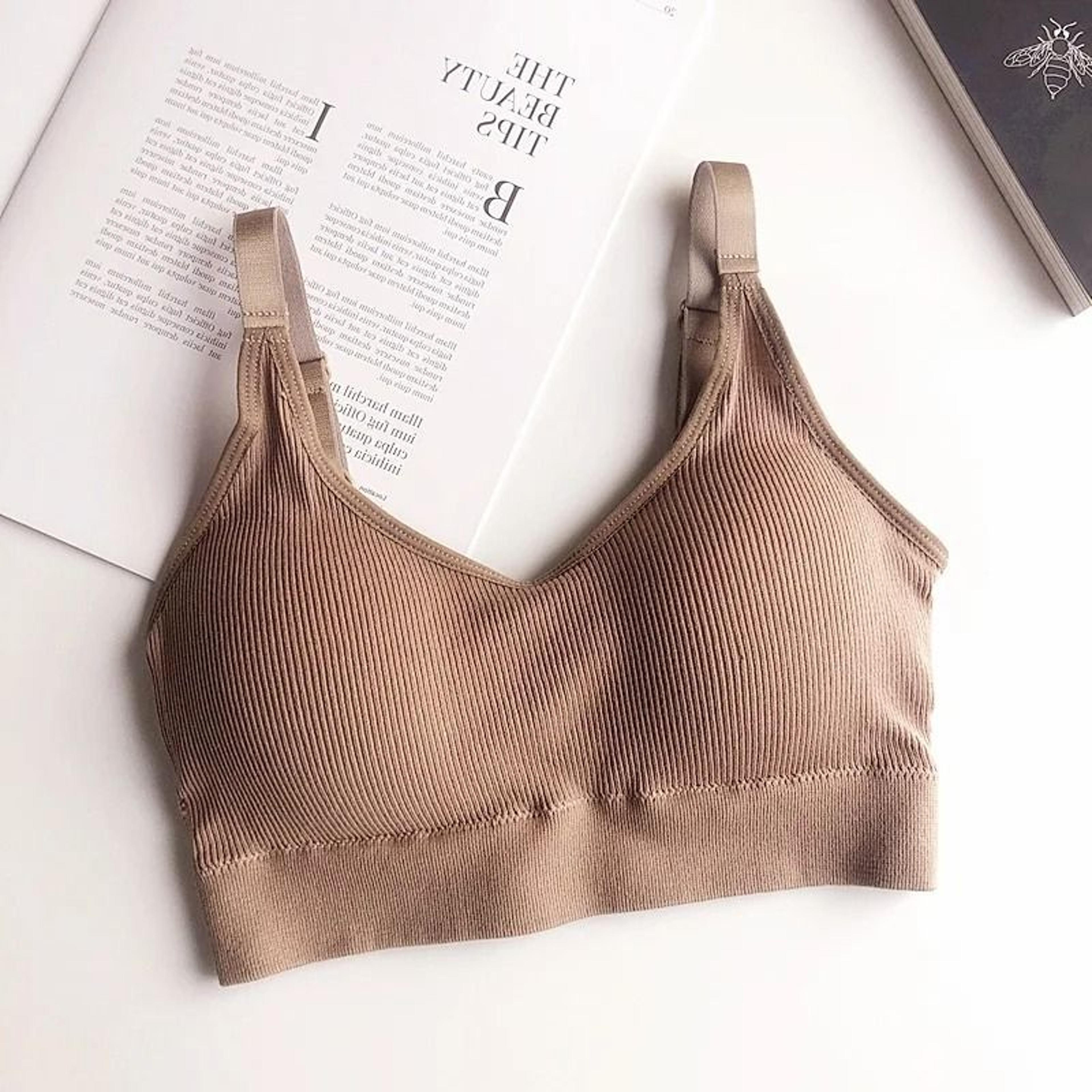 Womens Seamless Tube Top Crop Top Outdoor Sports Bra Cotton Underwear Brassiere 9
