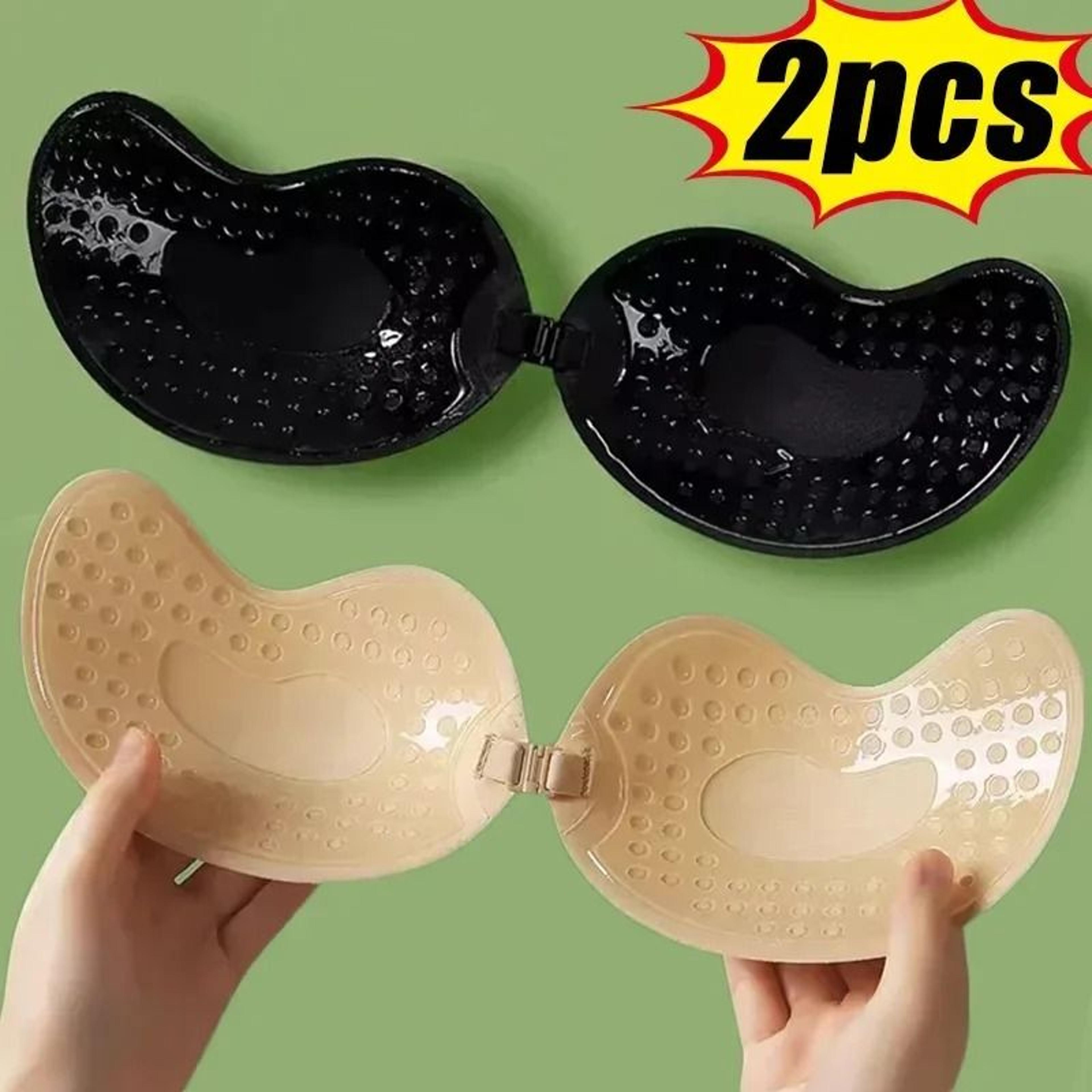 Invisible Strapless Adhesive StickOn Push Up Bra Seamless Silicone Nipple Covers 0