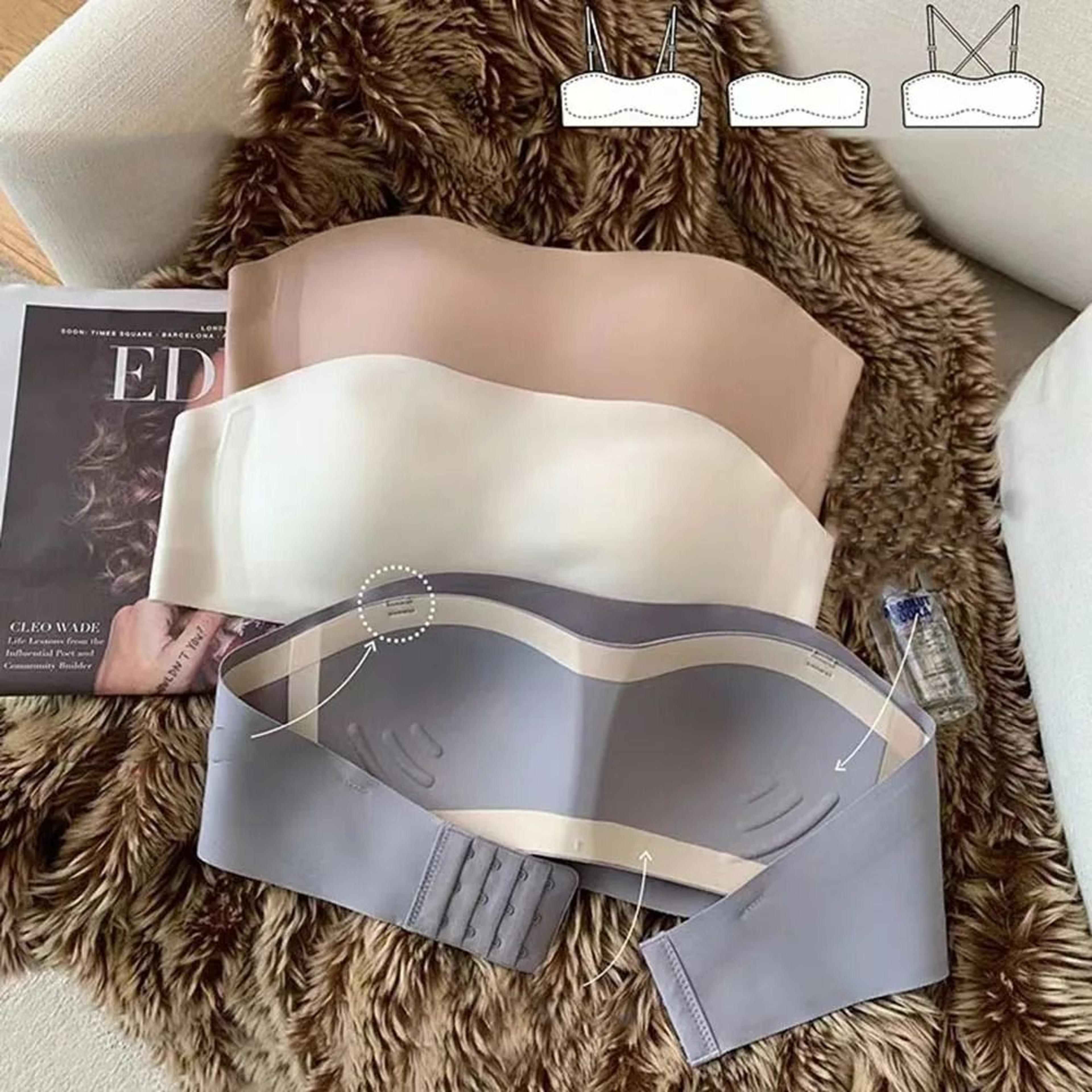 Sexy Seamless Tube Top Bra Invisible Strapless Push Up Wireless Bralette 3