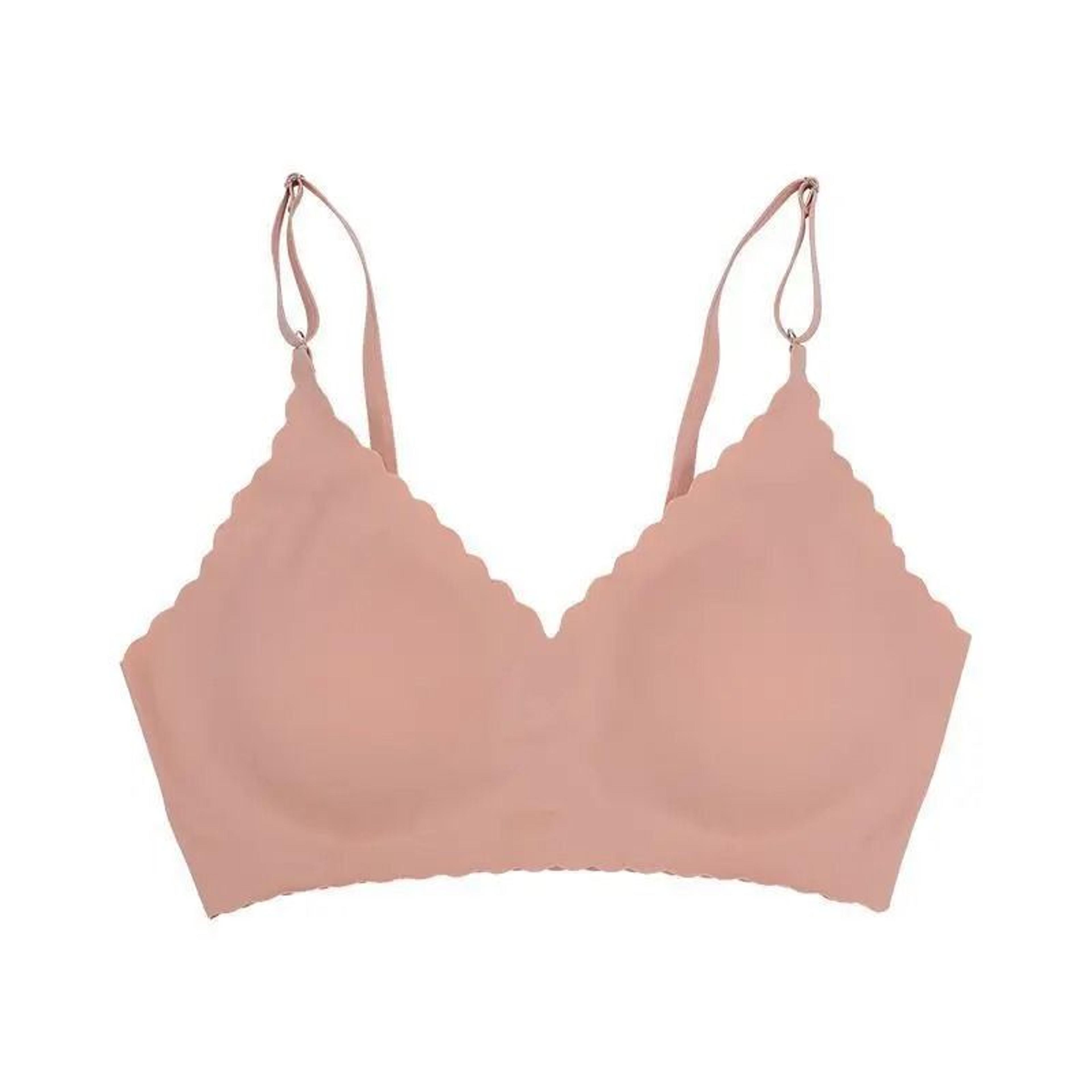 New Ice Silk WireFree Padded Comfy Bra With Wavy Edge 10