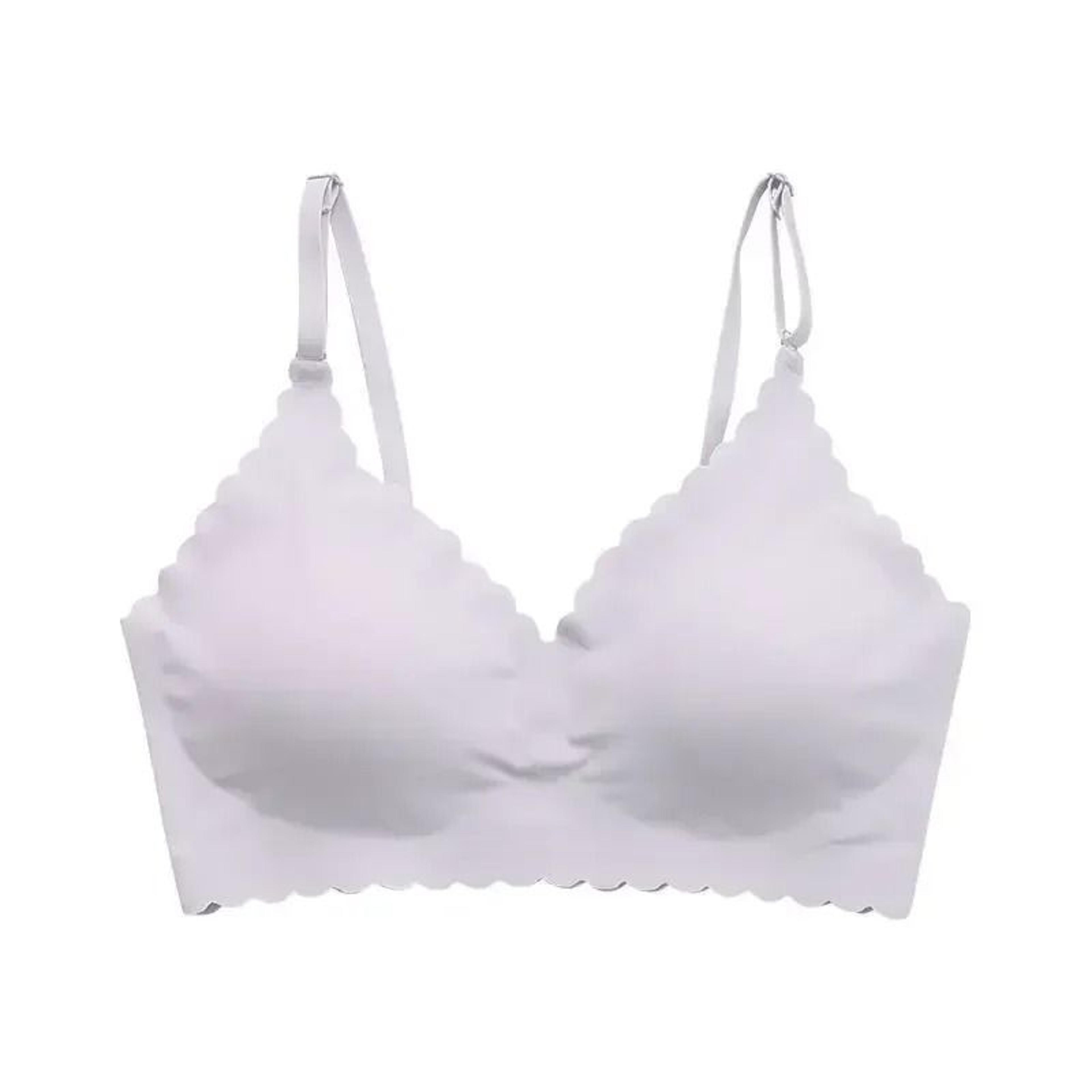 New Ice Silk WireFree Padded Comfy Bra With Wavy Edge 6