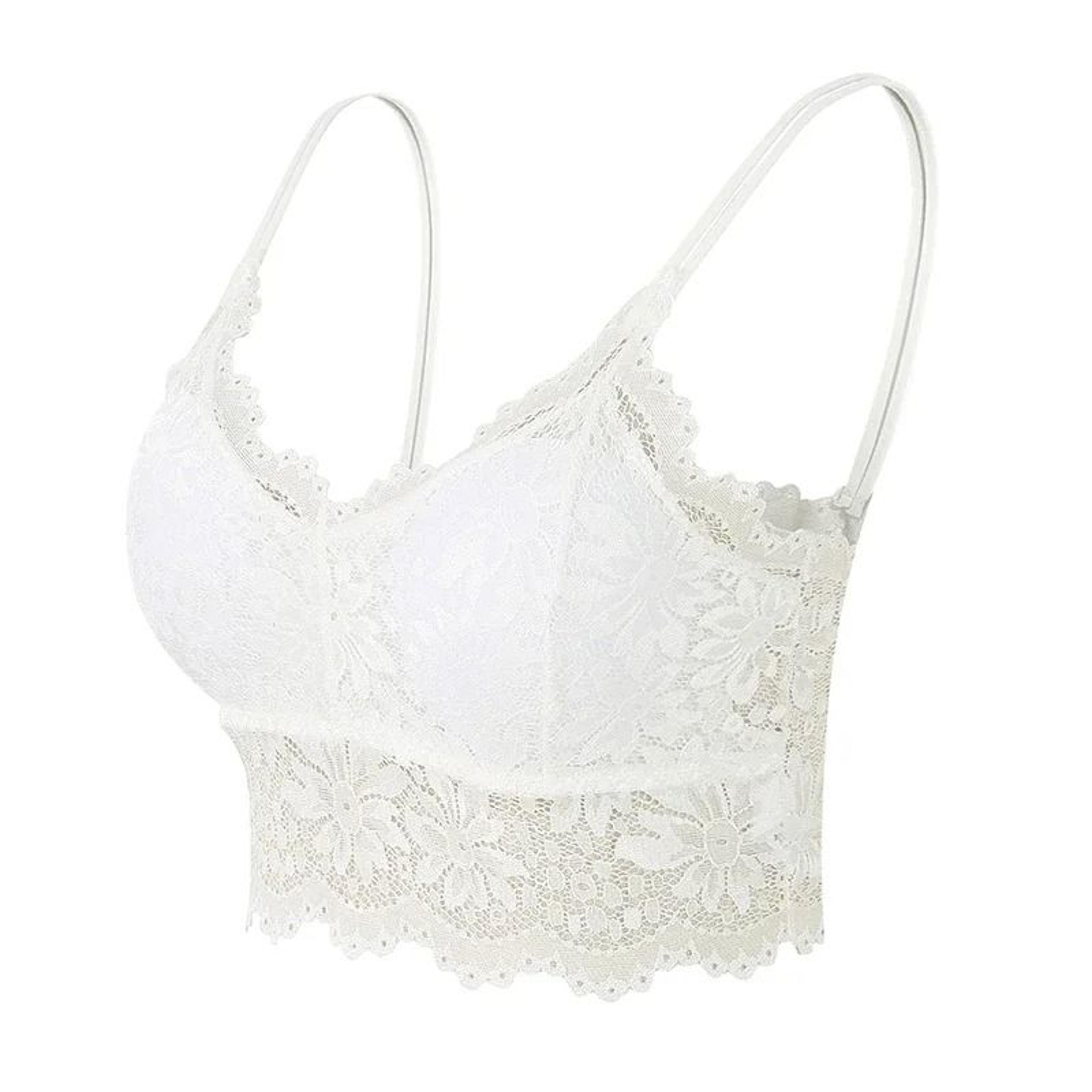 New Womens Seamless Lace Hollow Out Wireless Bralette 11