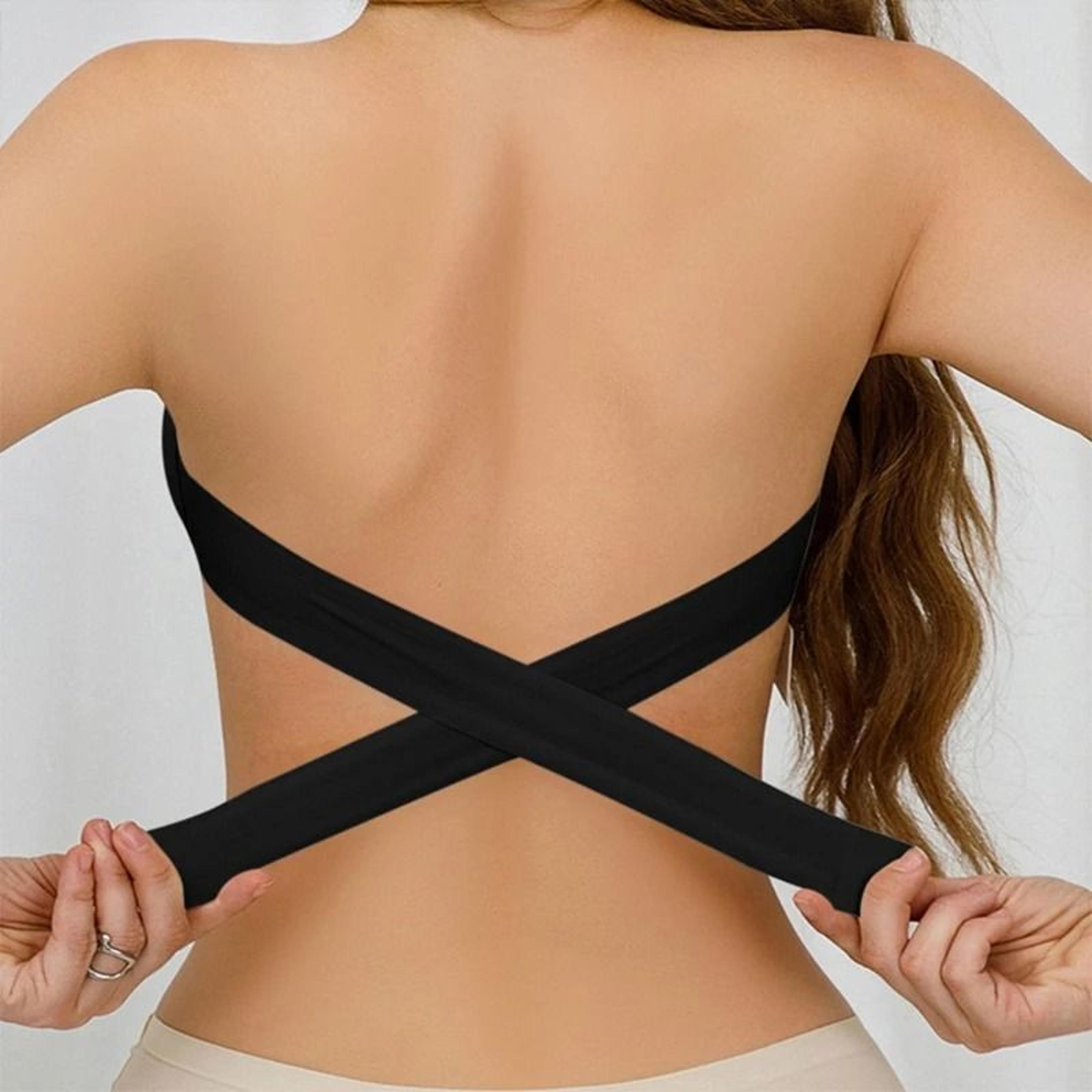 Seamless Ice Silk Strapless Push Up AntiSlip Bra 4